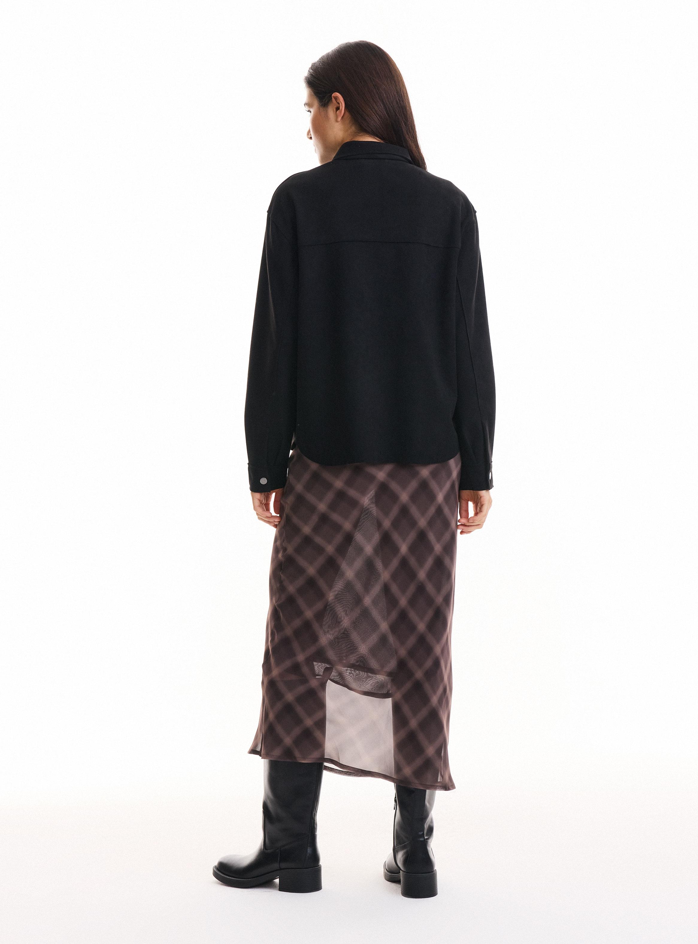 Chaqueta Sobrecamisa Efecto Suede-5