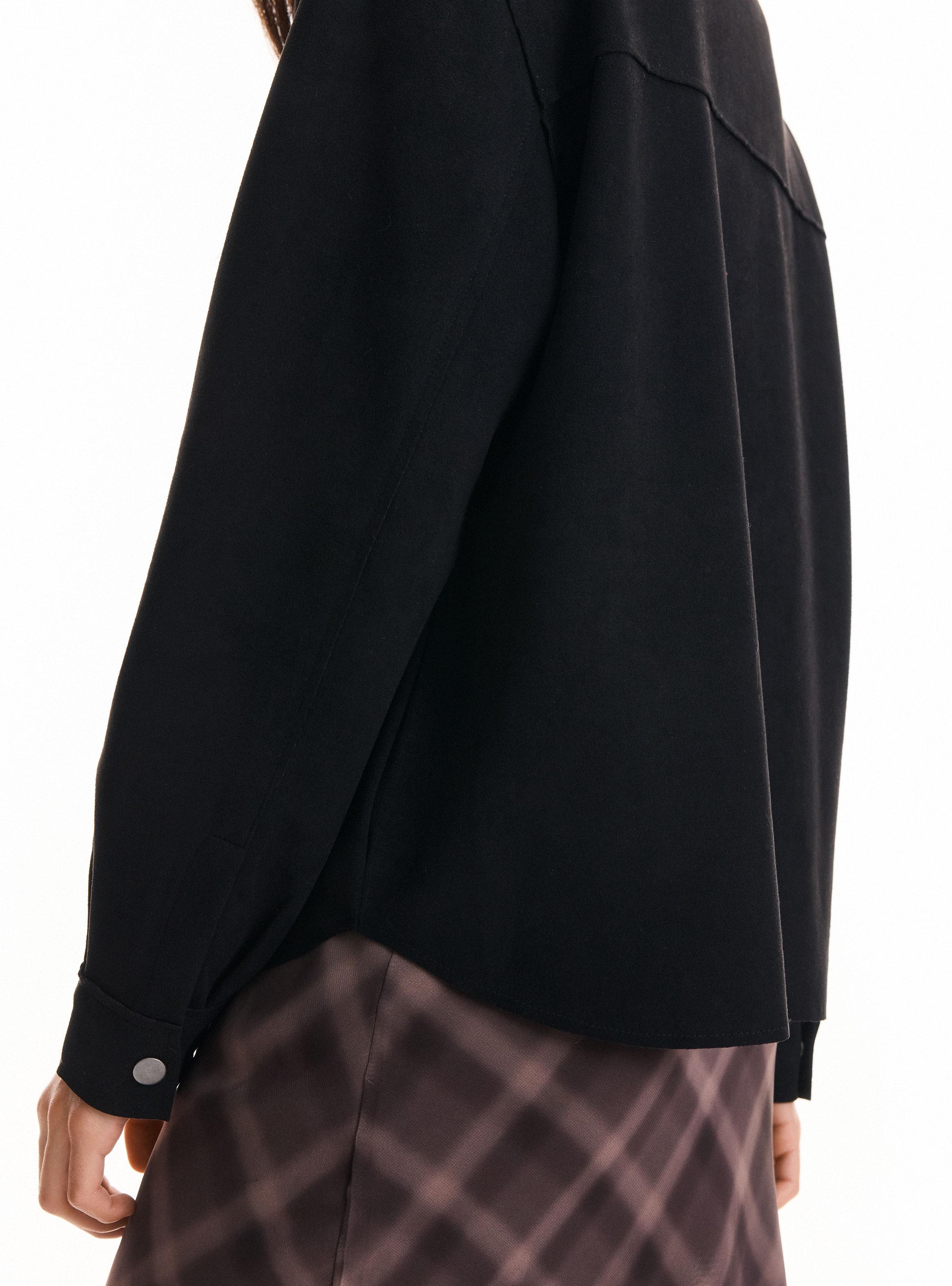 Chaqueta Sobrecamisa Efecto Suede-3