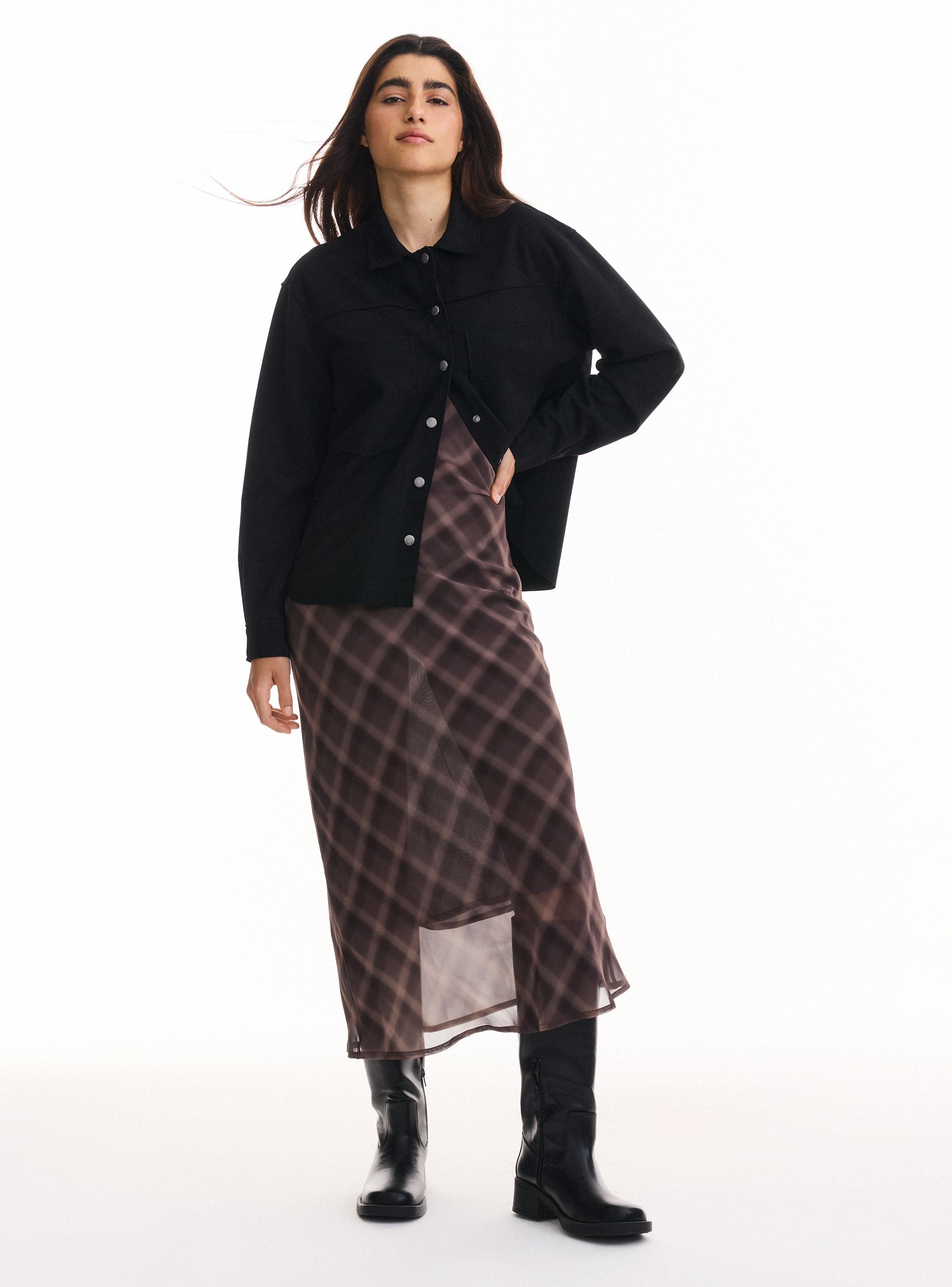 Chaqueta Sobrecamisa Efecto Suede-4