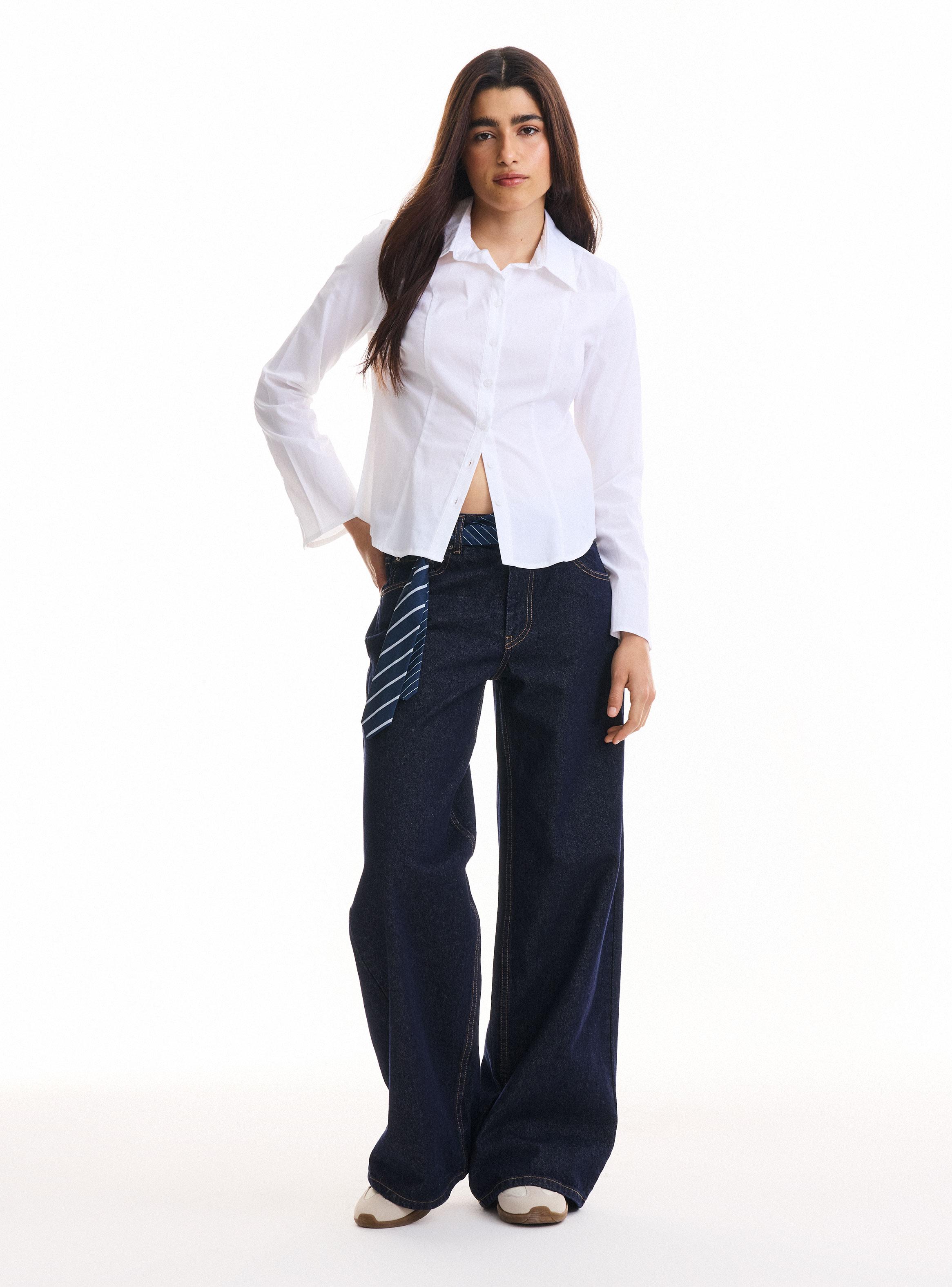 Blusa Ajustada y Manga Flare-4