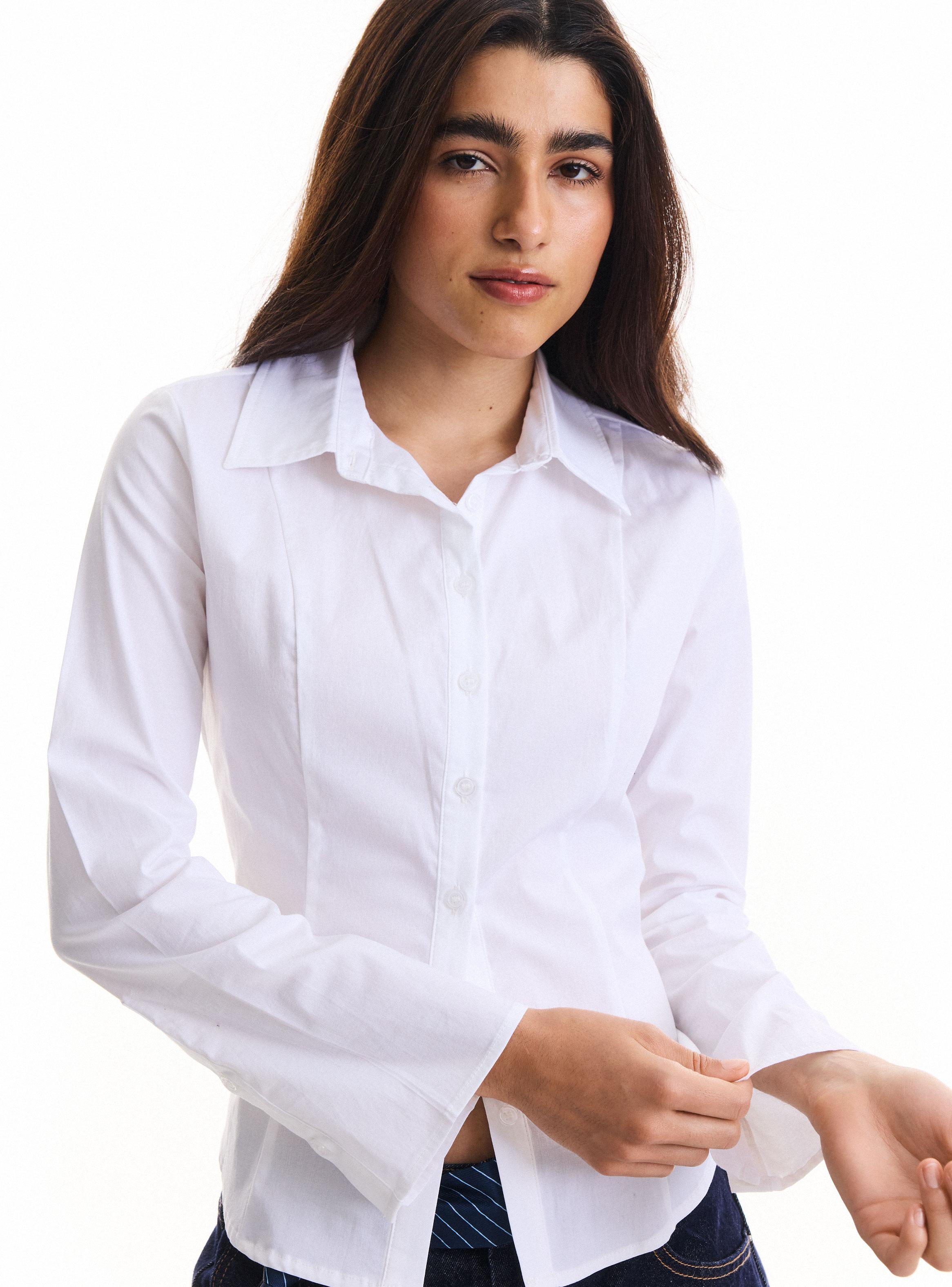 Blusa Ajustada y Manga Flare-2