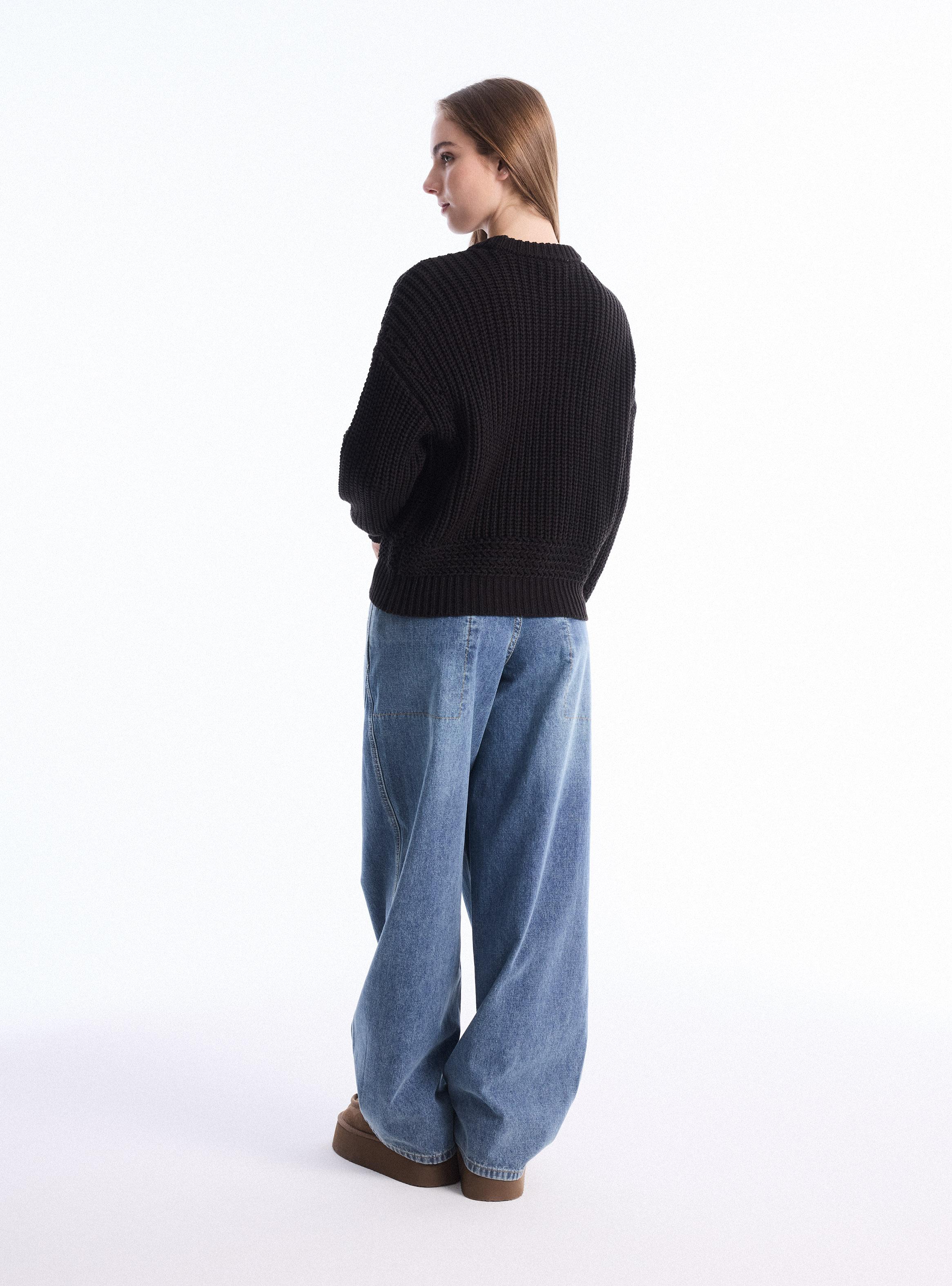 Sweater Básico Calado-5