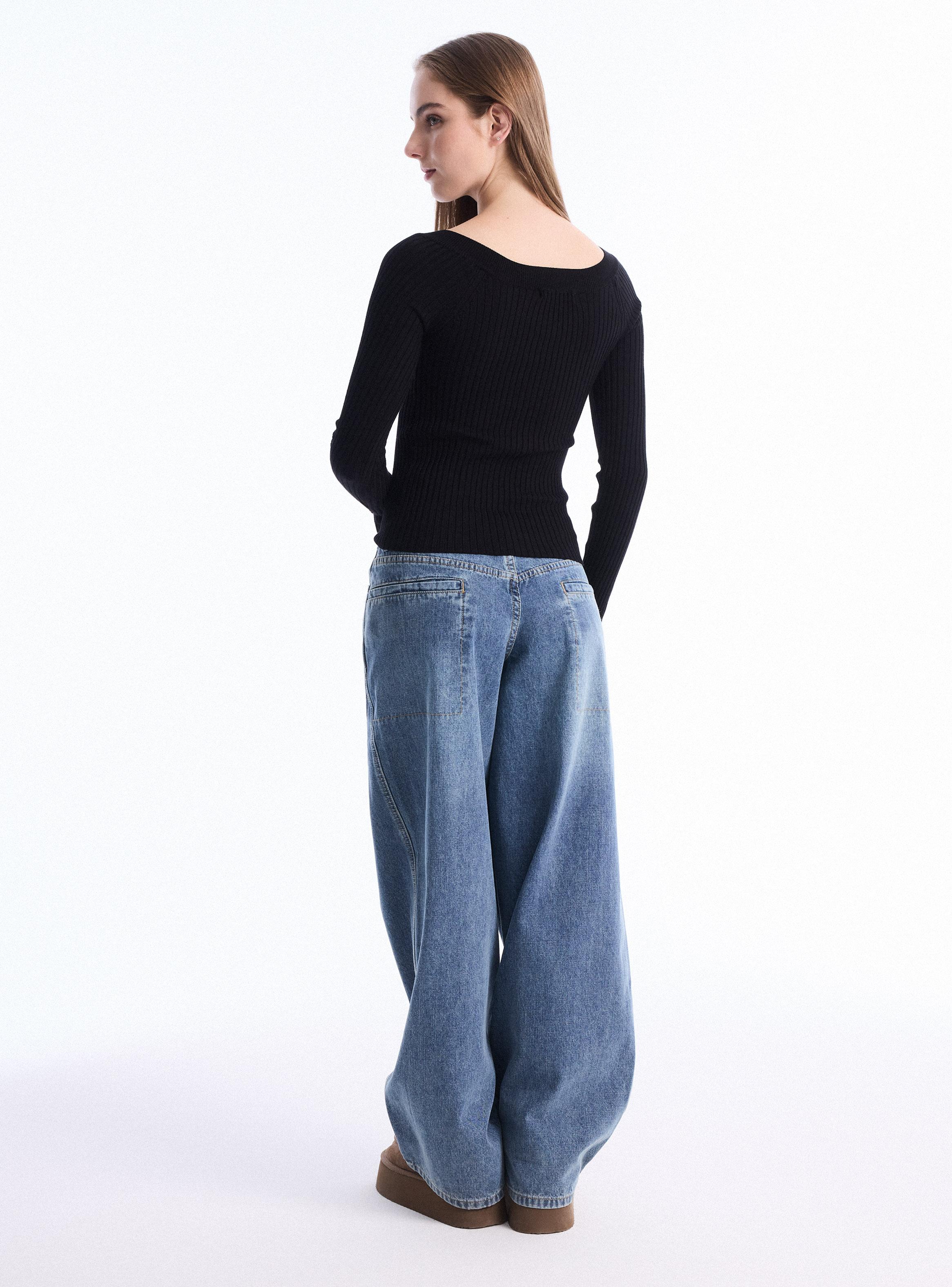 Sweater Hombro Caído-5