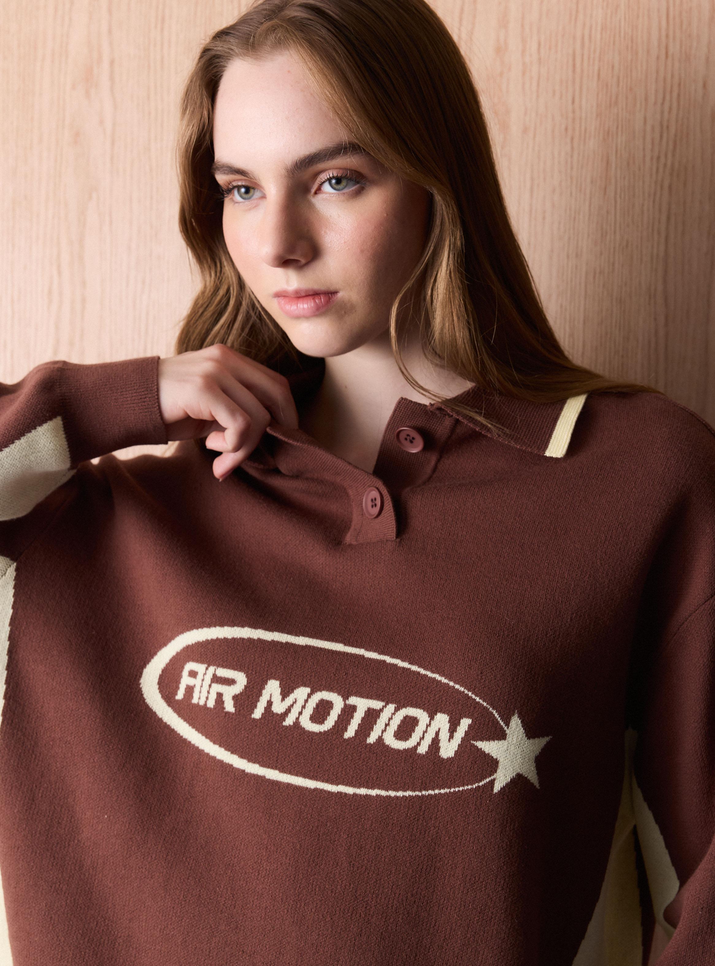 Sweater con Diseño y Cuello Polo-2