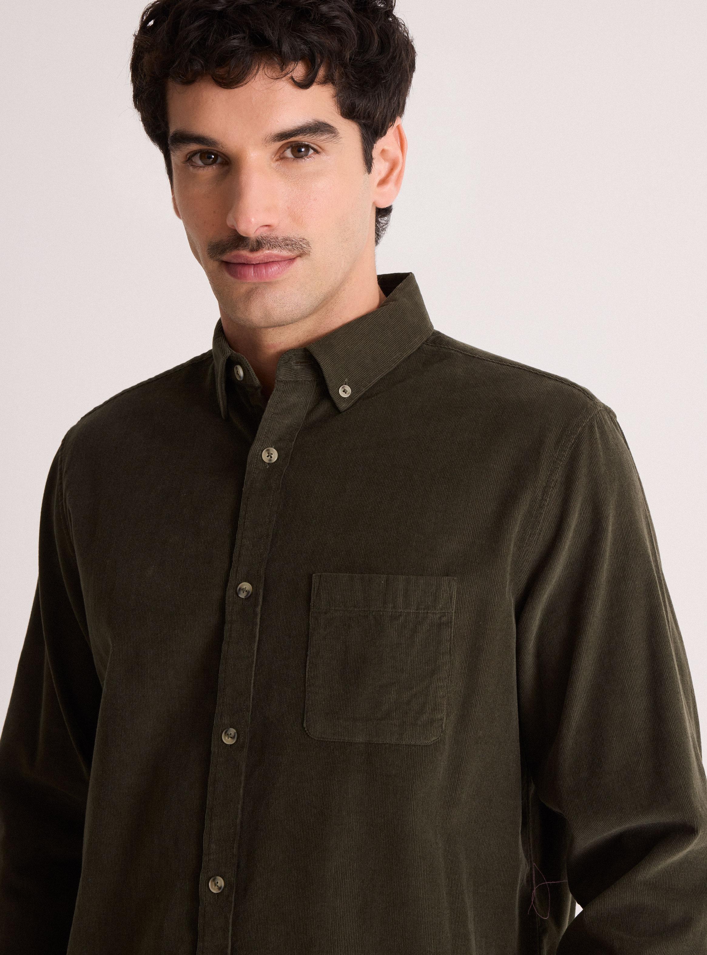 Camisa Cotelé Manga Larga-2