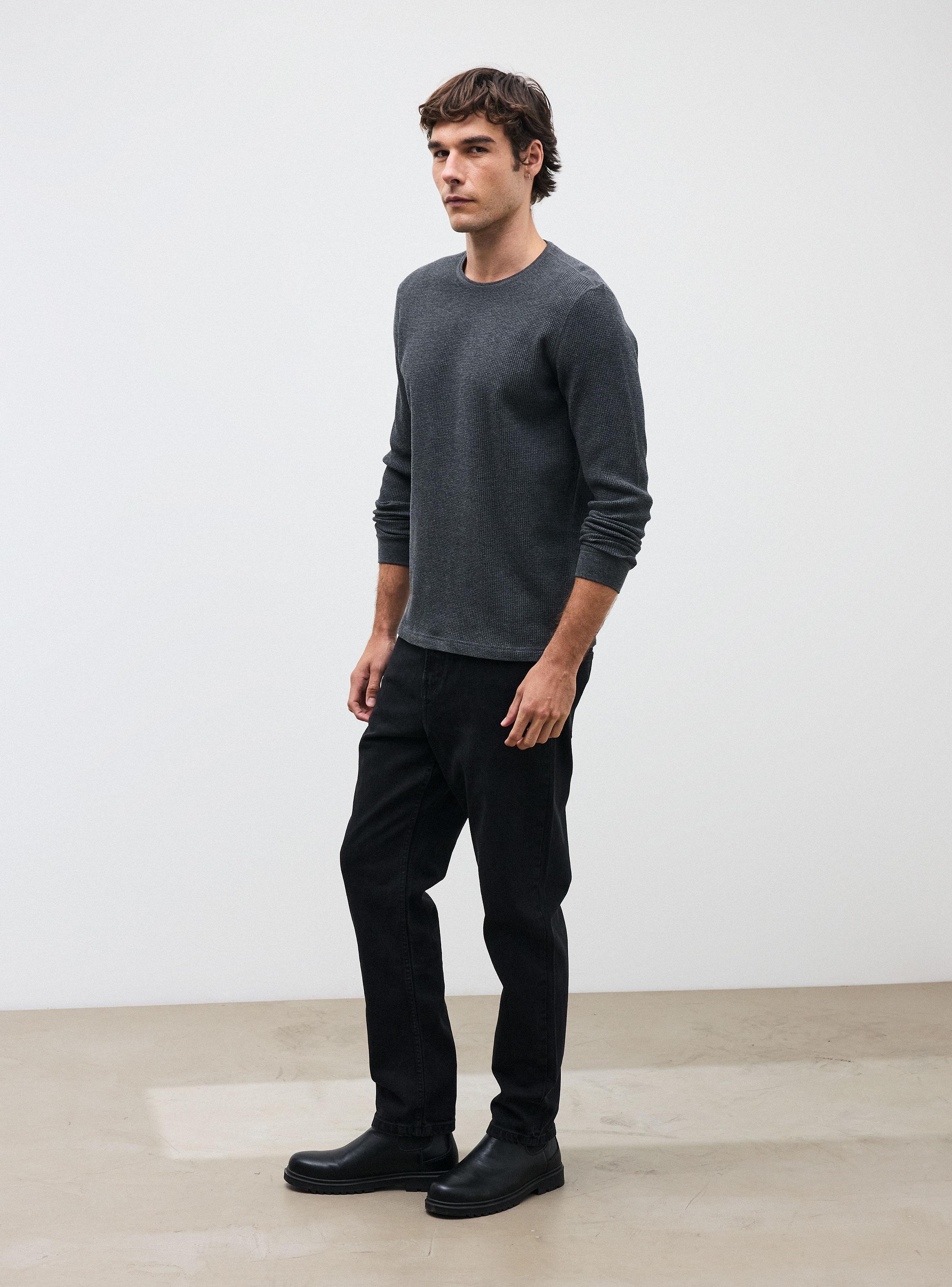 Polera Manga Larga Texturada-4