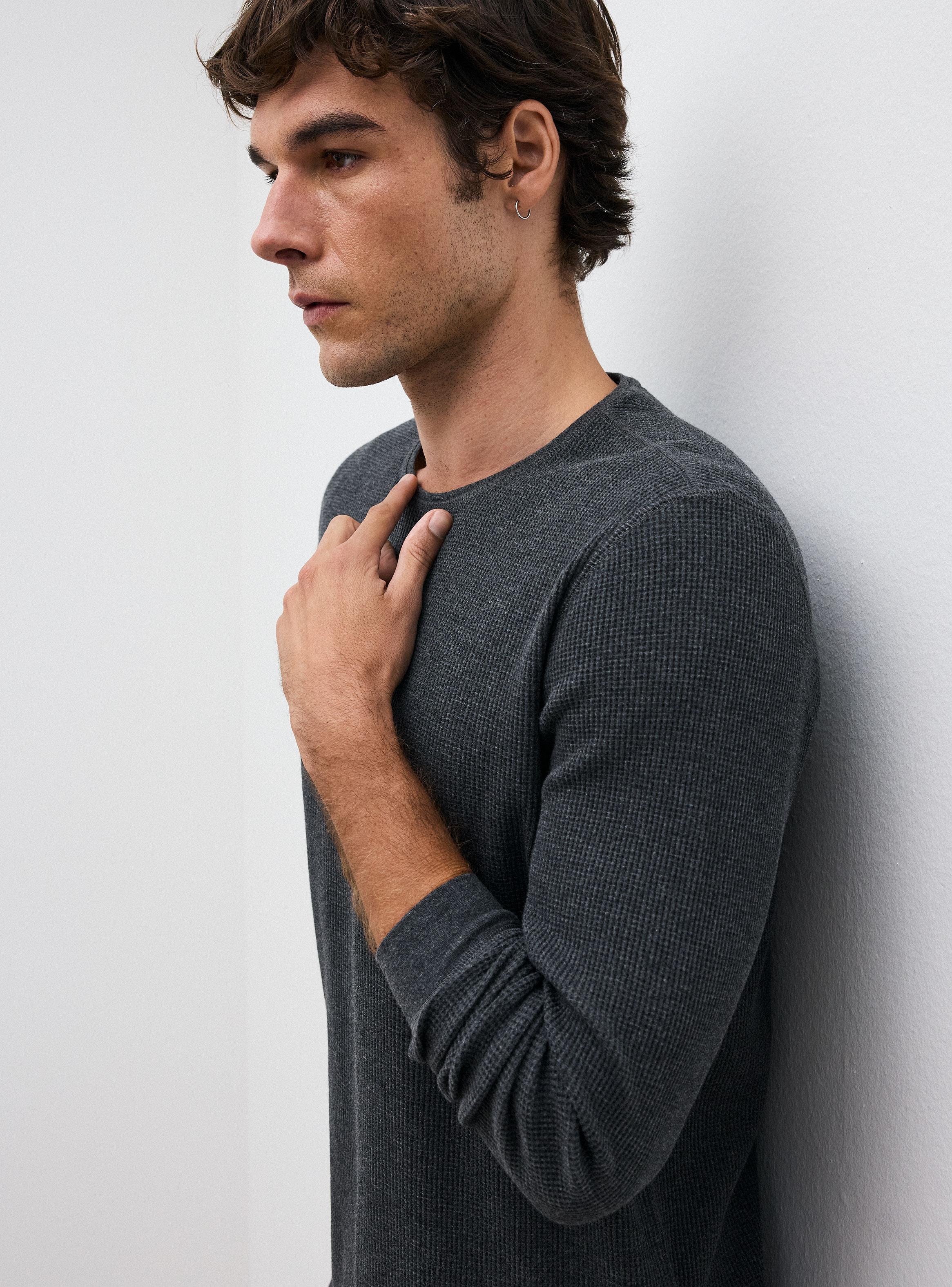 Polera Manga Larga Texturada-3