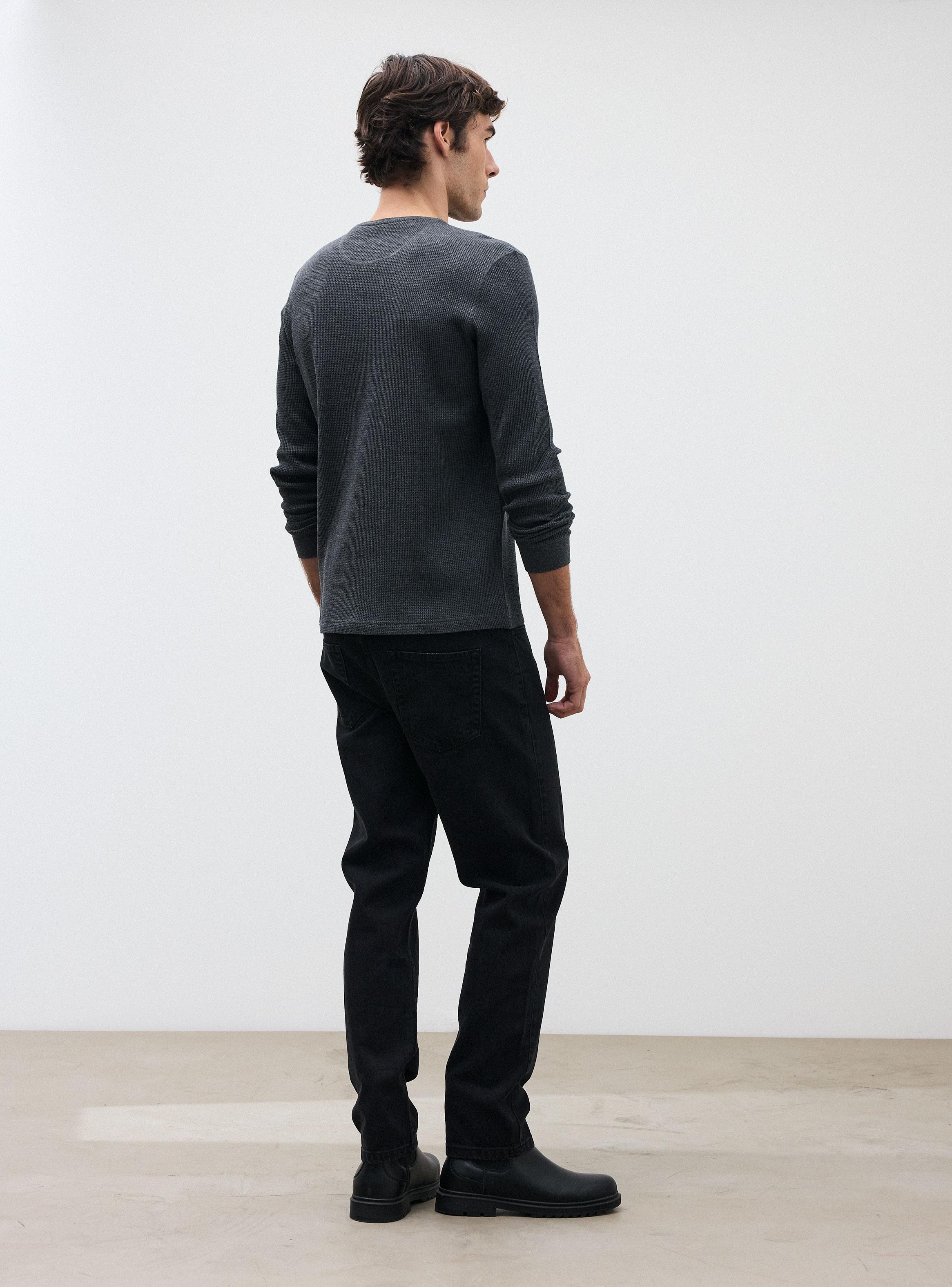 Polera Manga Larga Texturada-5