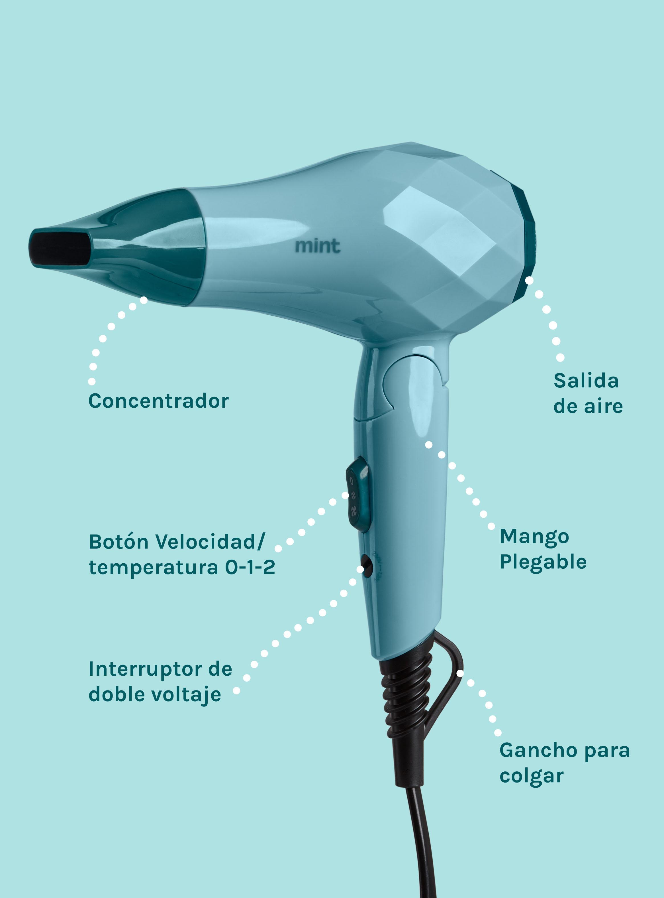 Secador de Pelo Plegable Compacto MHR-022 Celeste-6