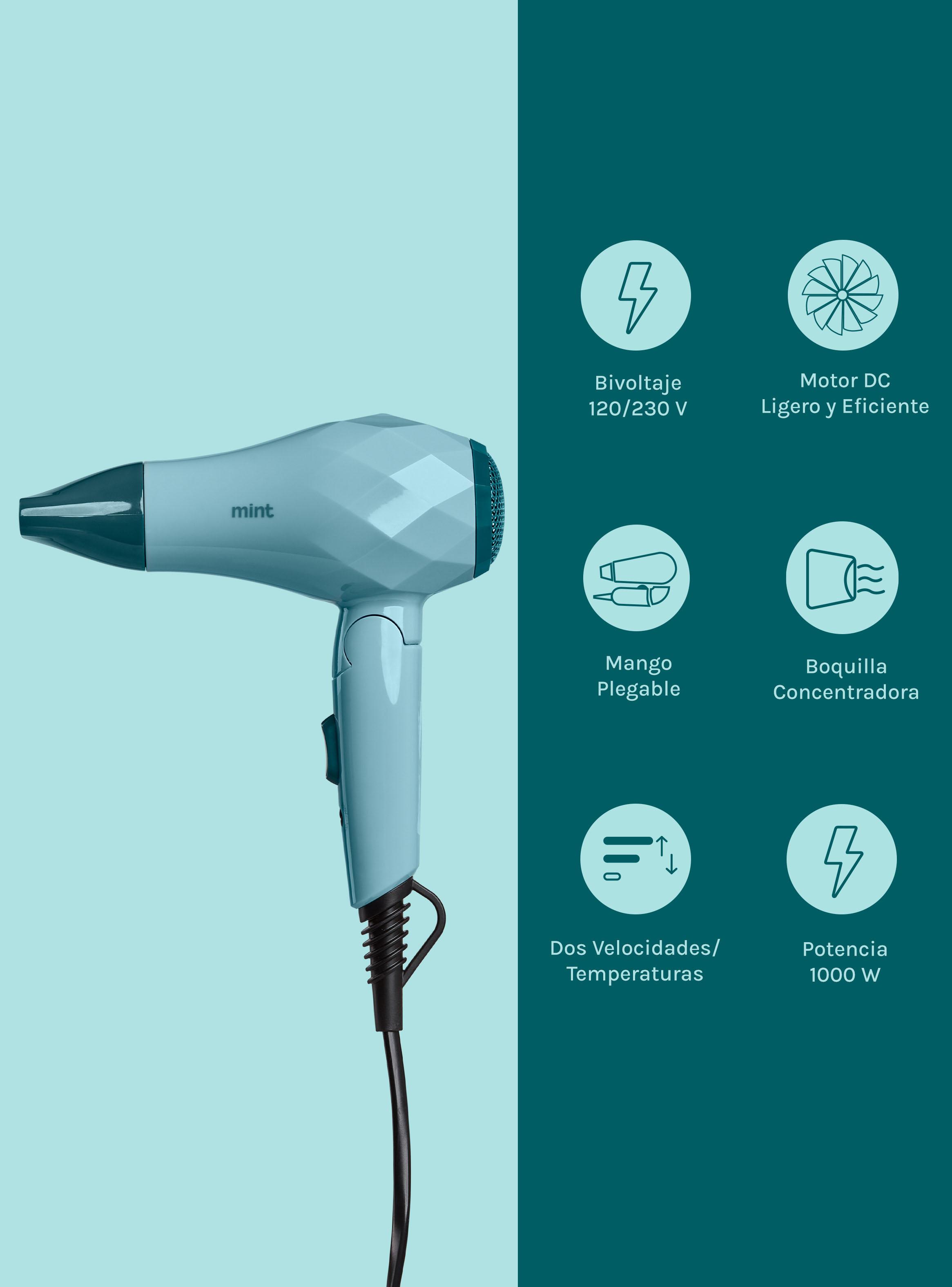 Secador de Pelo Plegable Compacto MHR-022 Celeste-4