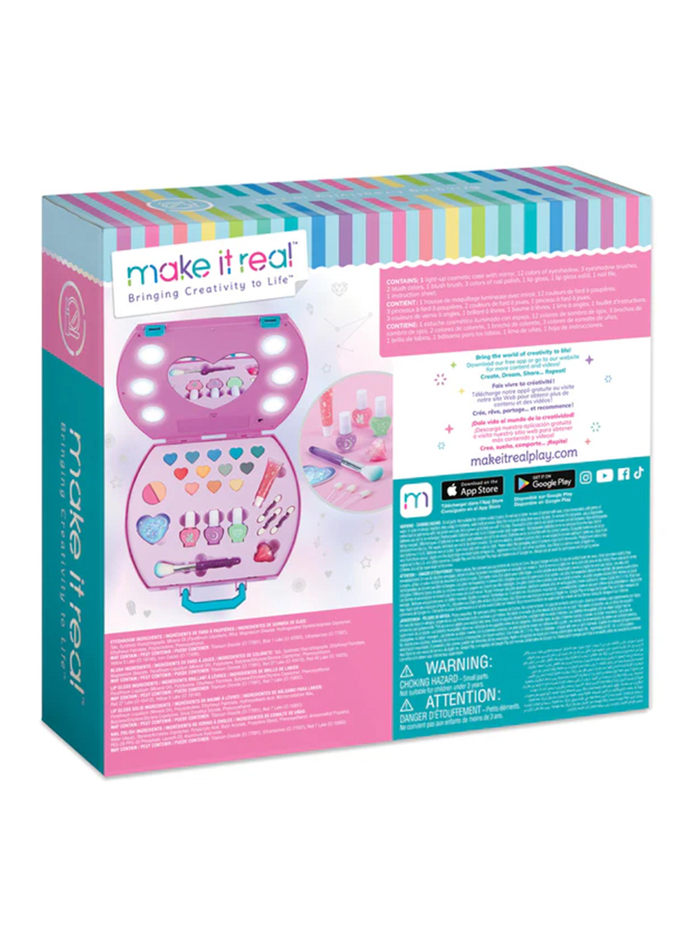 Set de Belleza Niñas Estudio Cosmético Morado con Luz-2