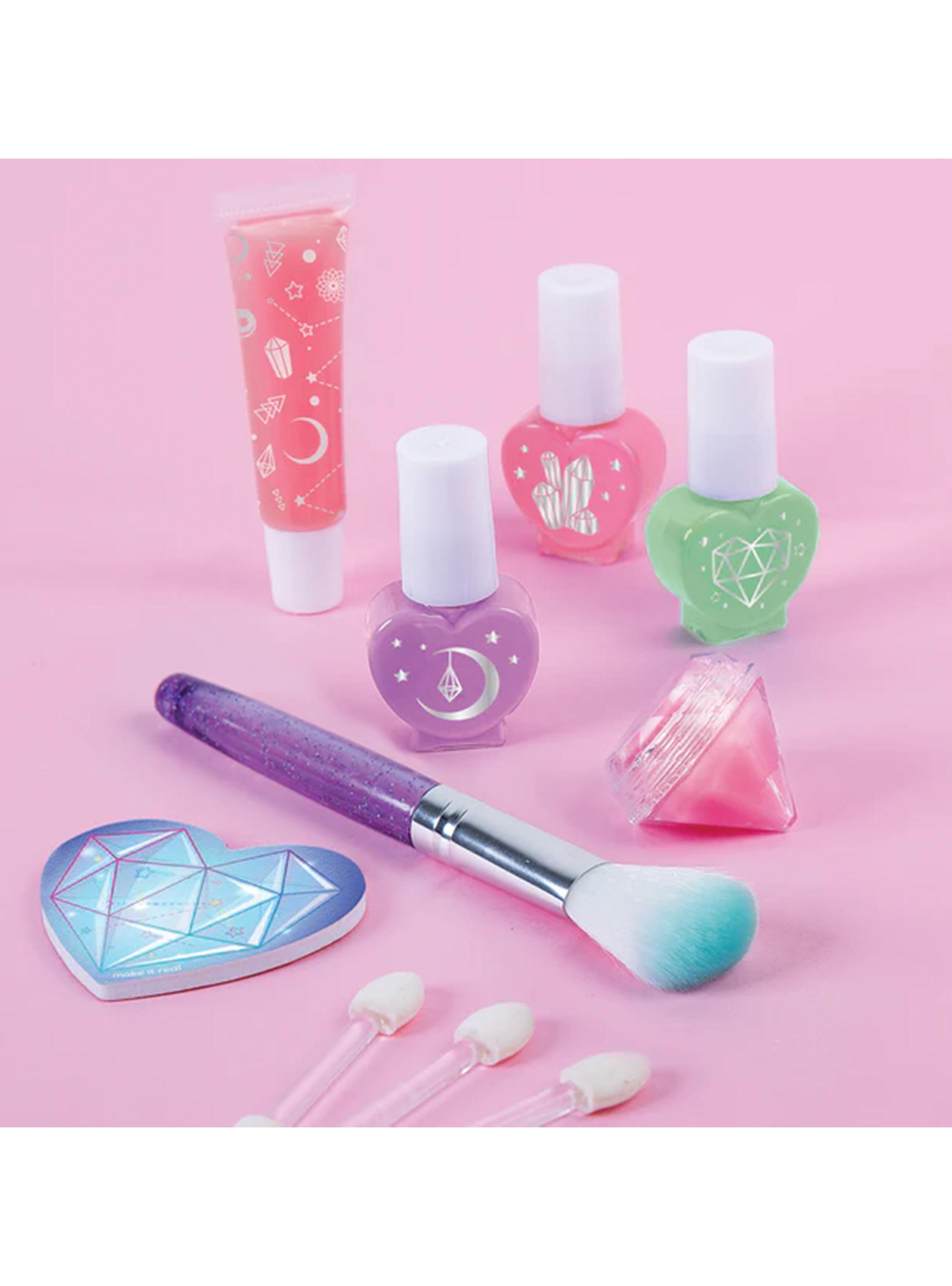 Set de Belleza Niñas Estudio Cosmético Morado con Luz-3