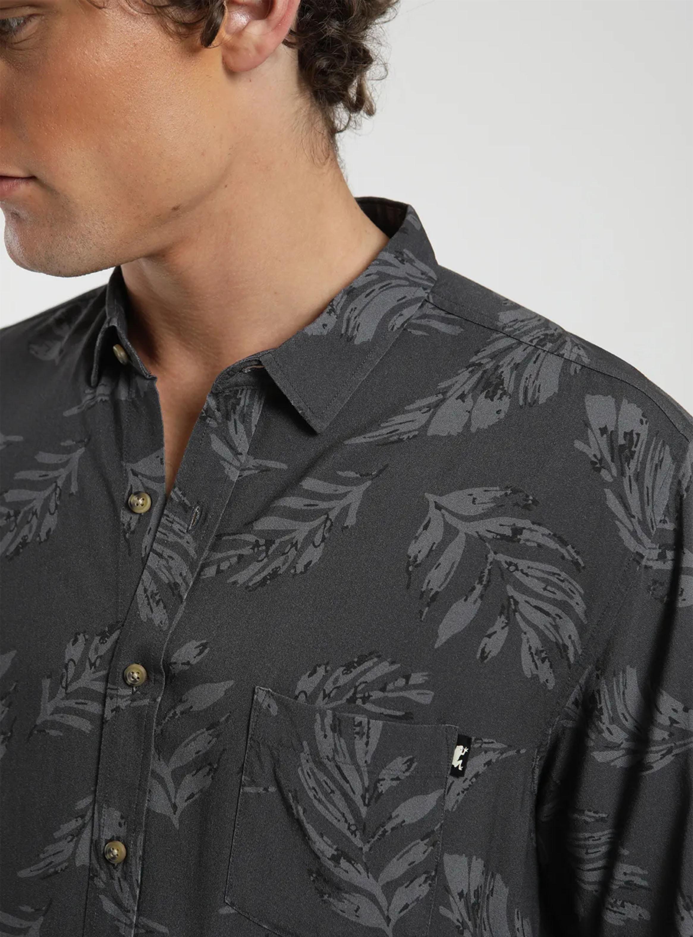 Camisa Full Print Hojas Algodón Orgánico-2