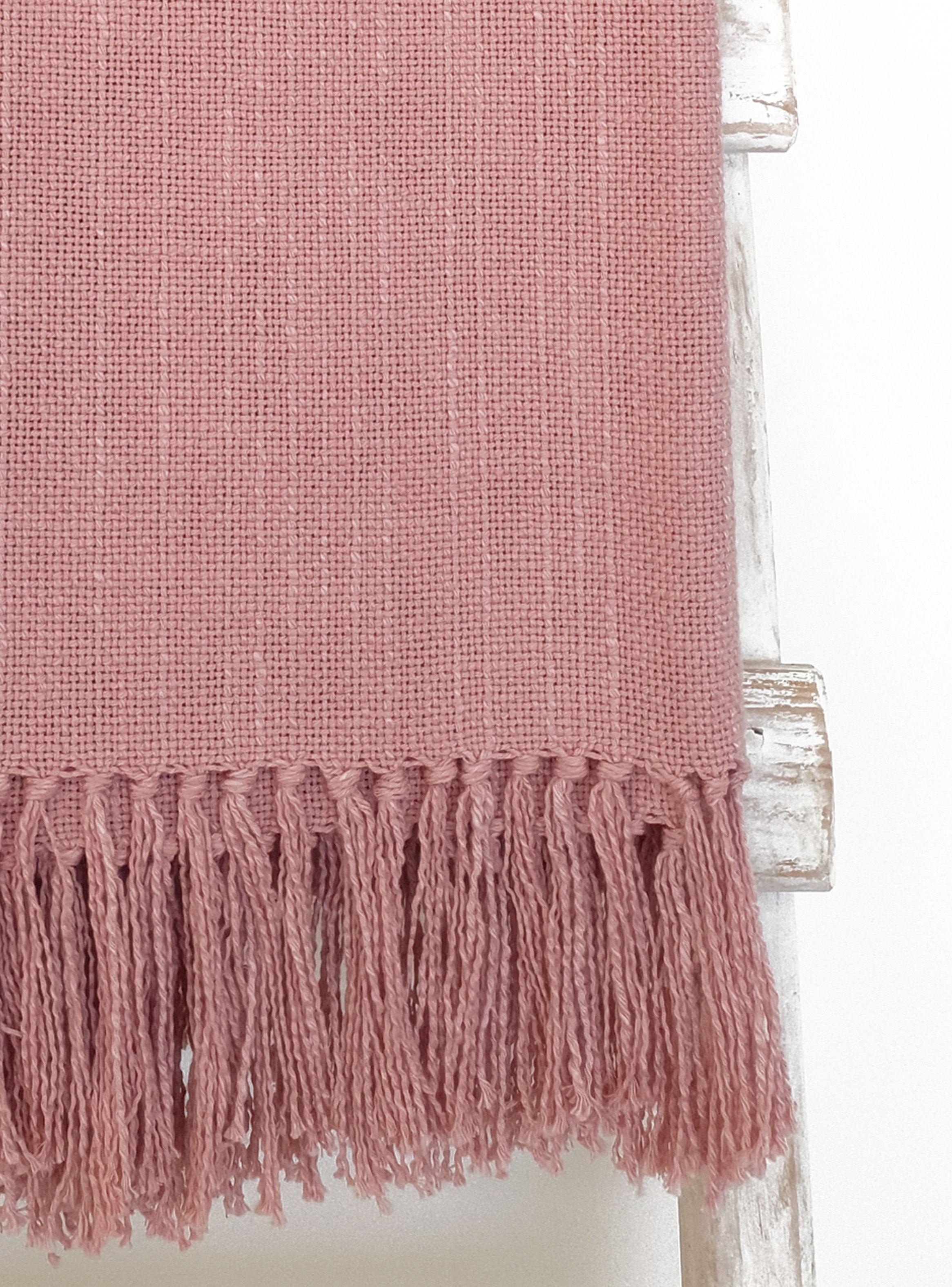 Chal Casa Alvarinho Algodón 100 x 220 cm Rosa Viejo-1