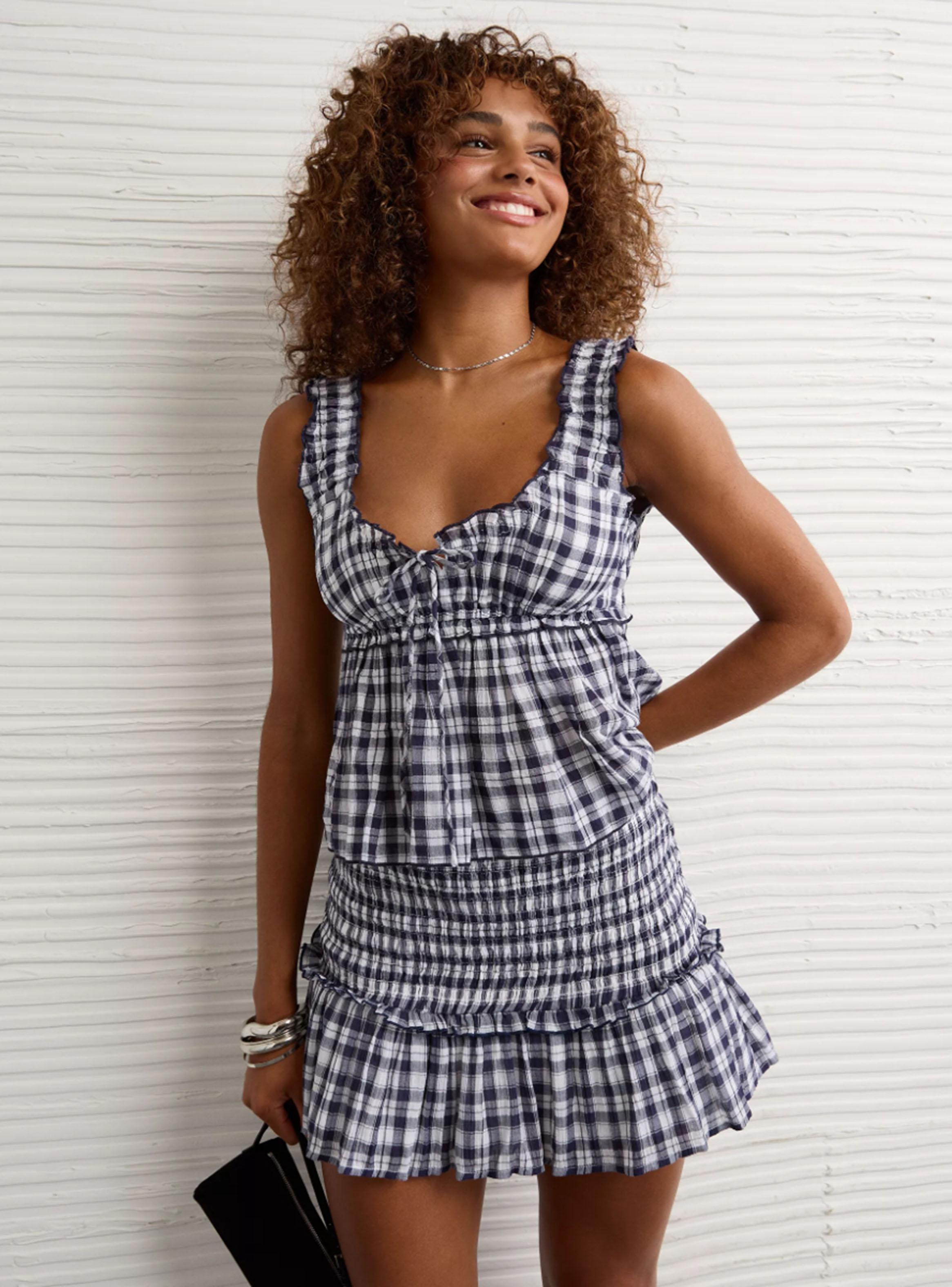 Polera AE Vichy con Cinta en el Frente-2