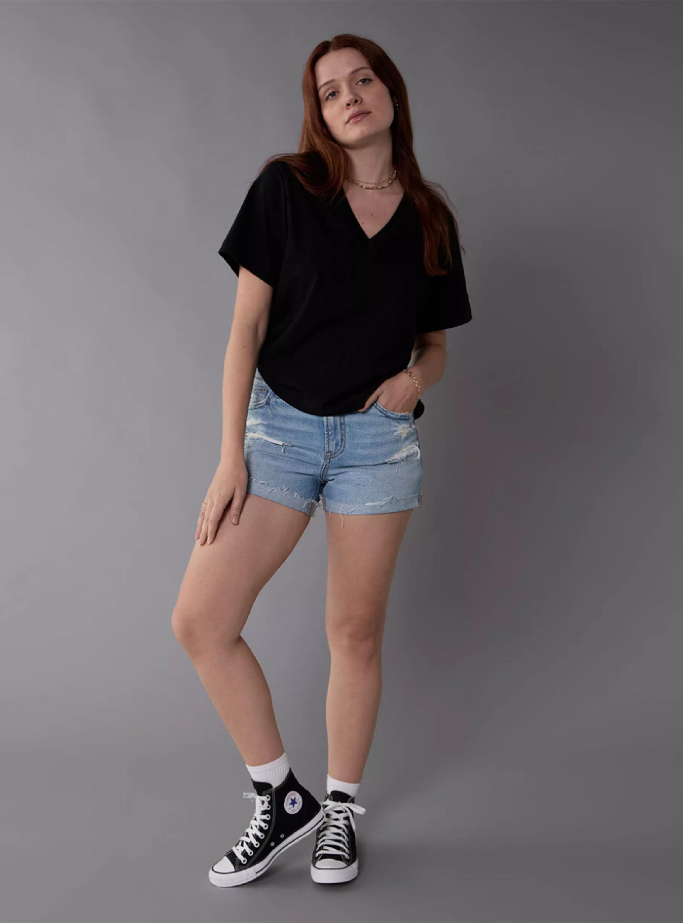 Polera AE Soft & Sexy  Manga Corta con Escote V-2