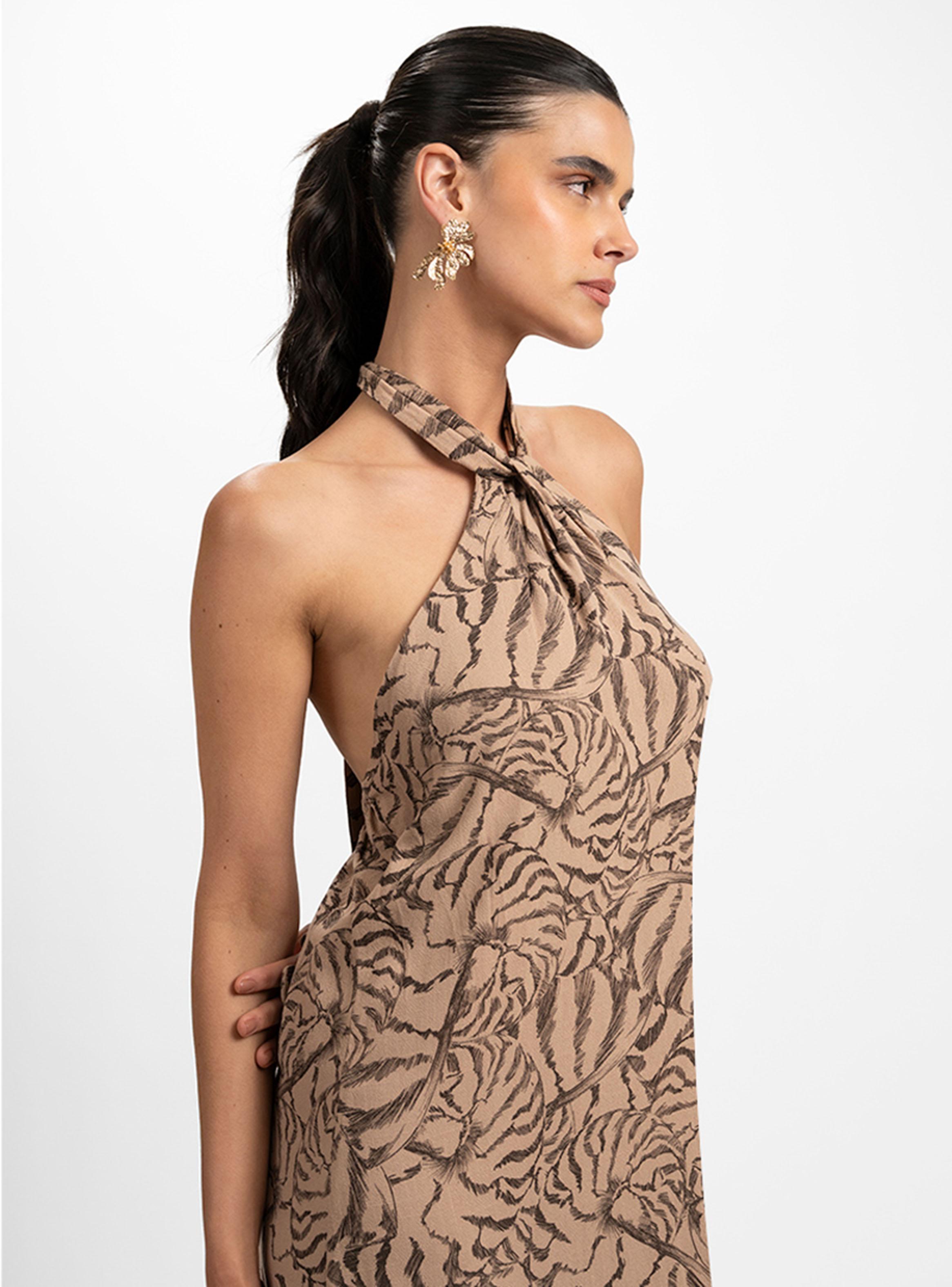 Vestido Lino Largo Marga Estampado-3