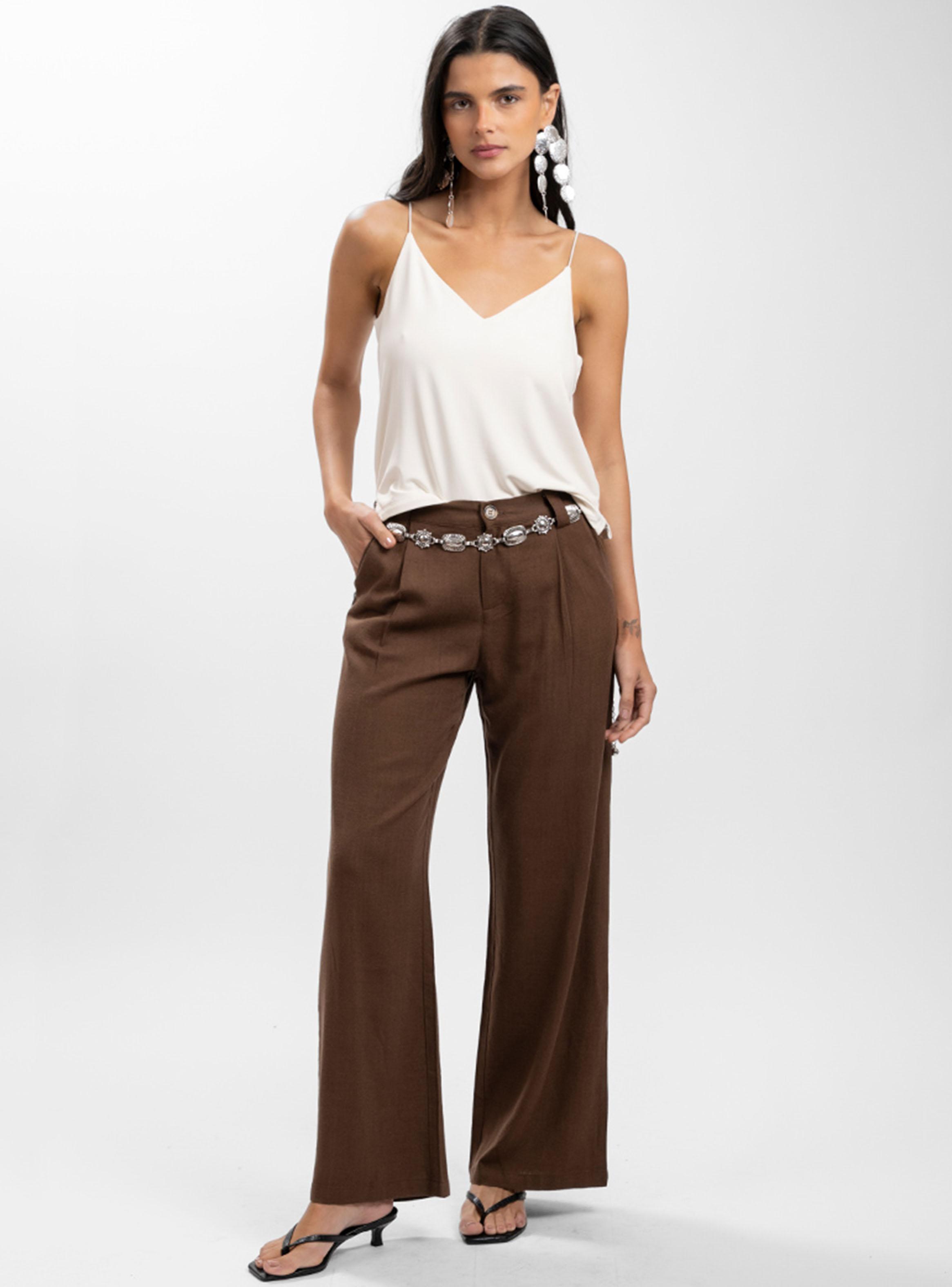 Pantalón Lino Julieta Café-3