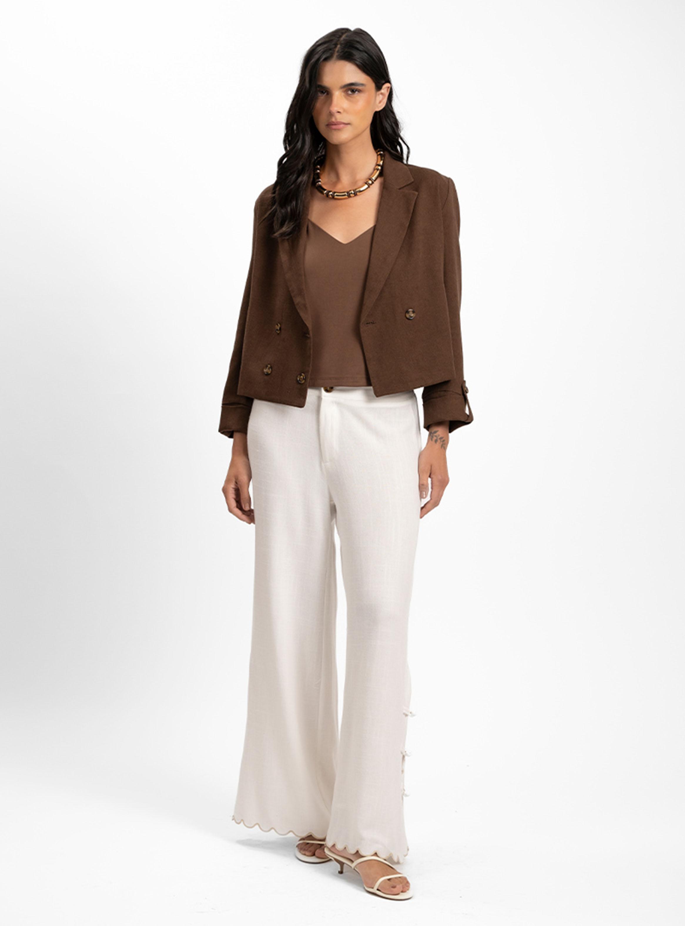 Blazer Lino Helena Café-3