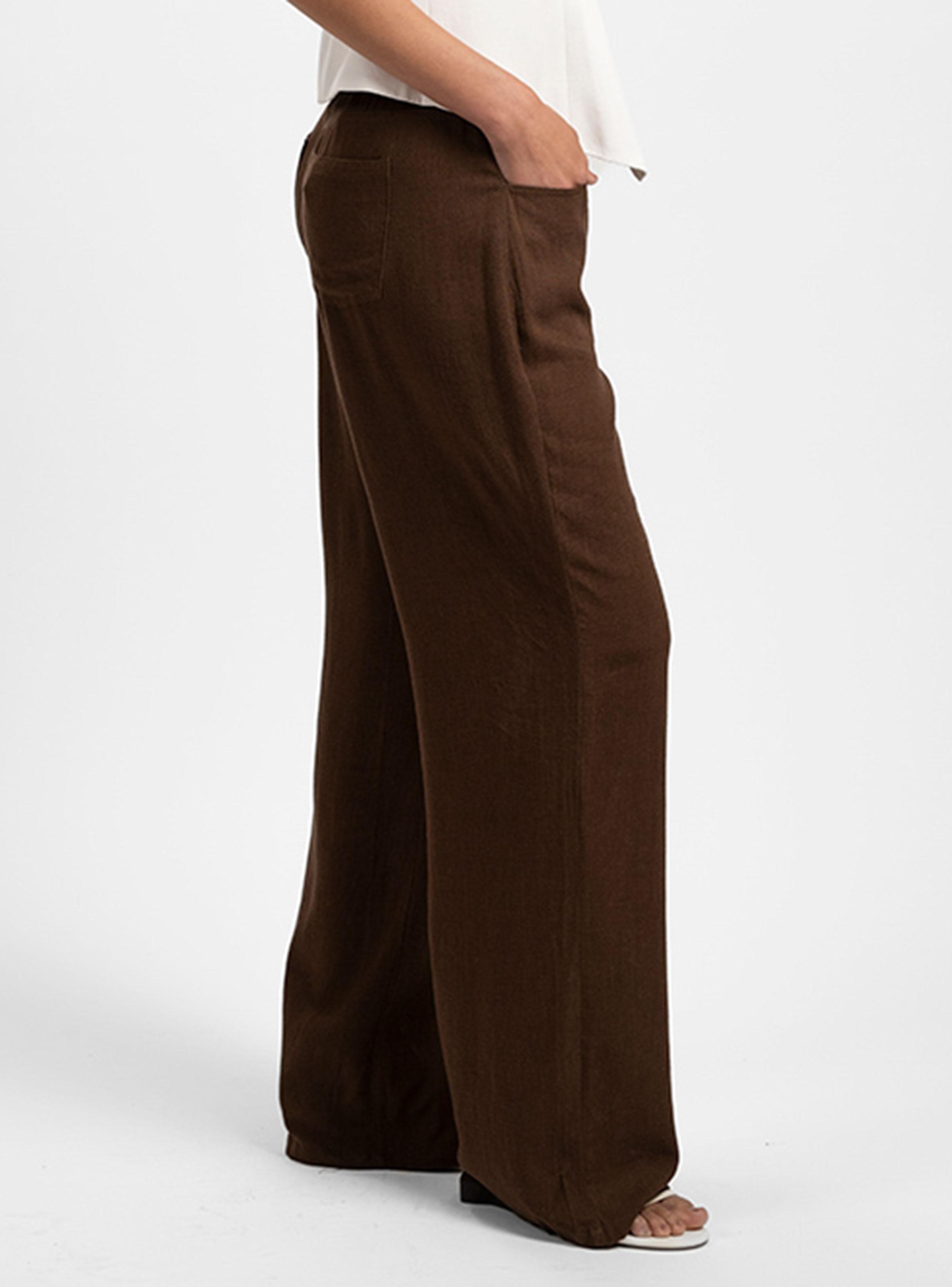 Pantalón Recto Tiro Medio Olimpia Café-2