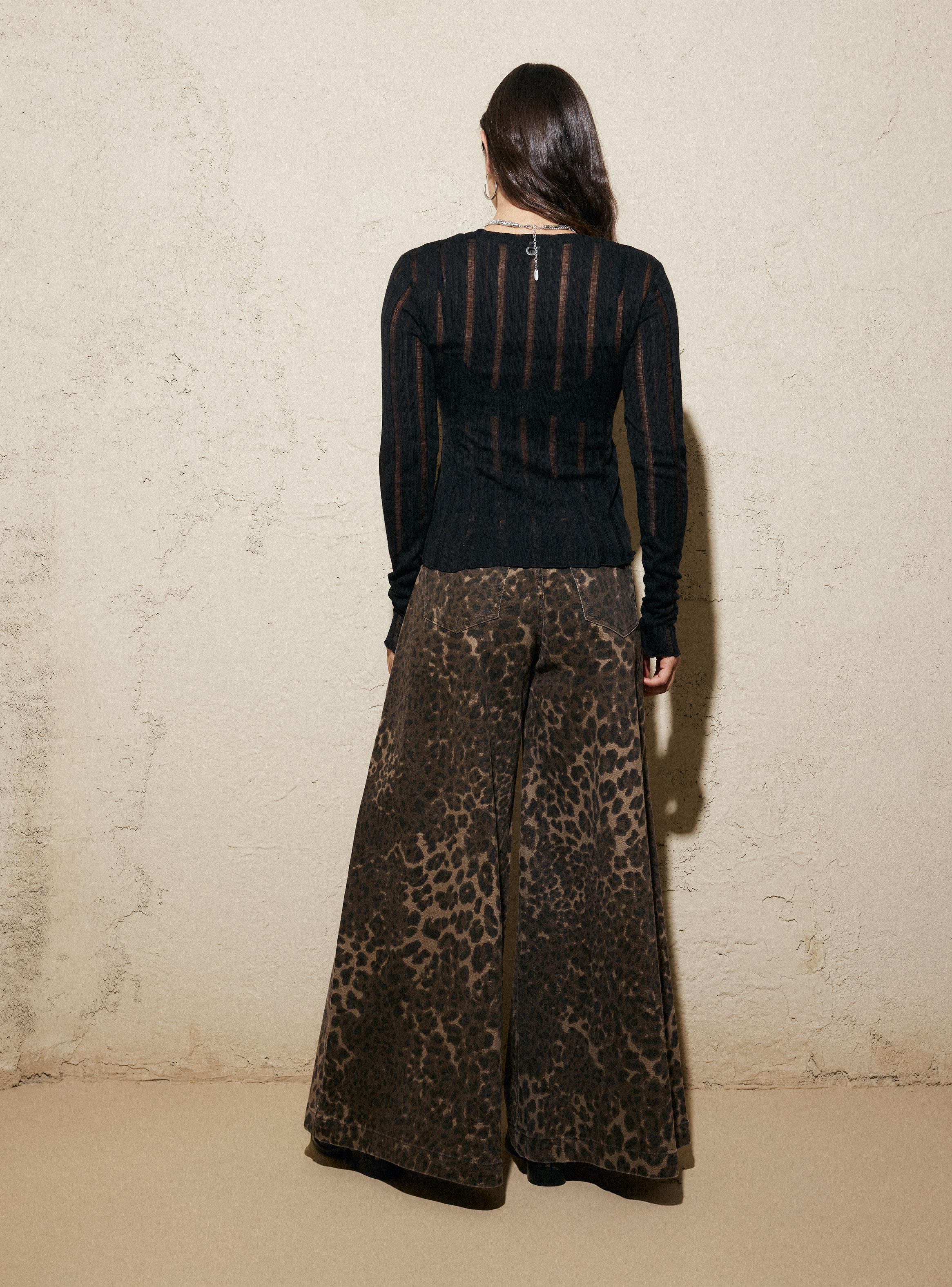 Polera Acanalada Efecto Desagujado-5