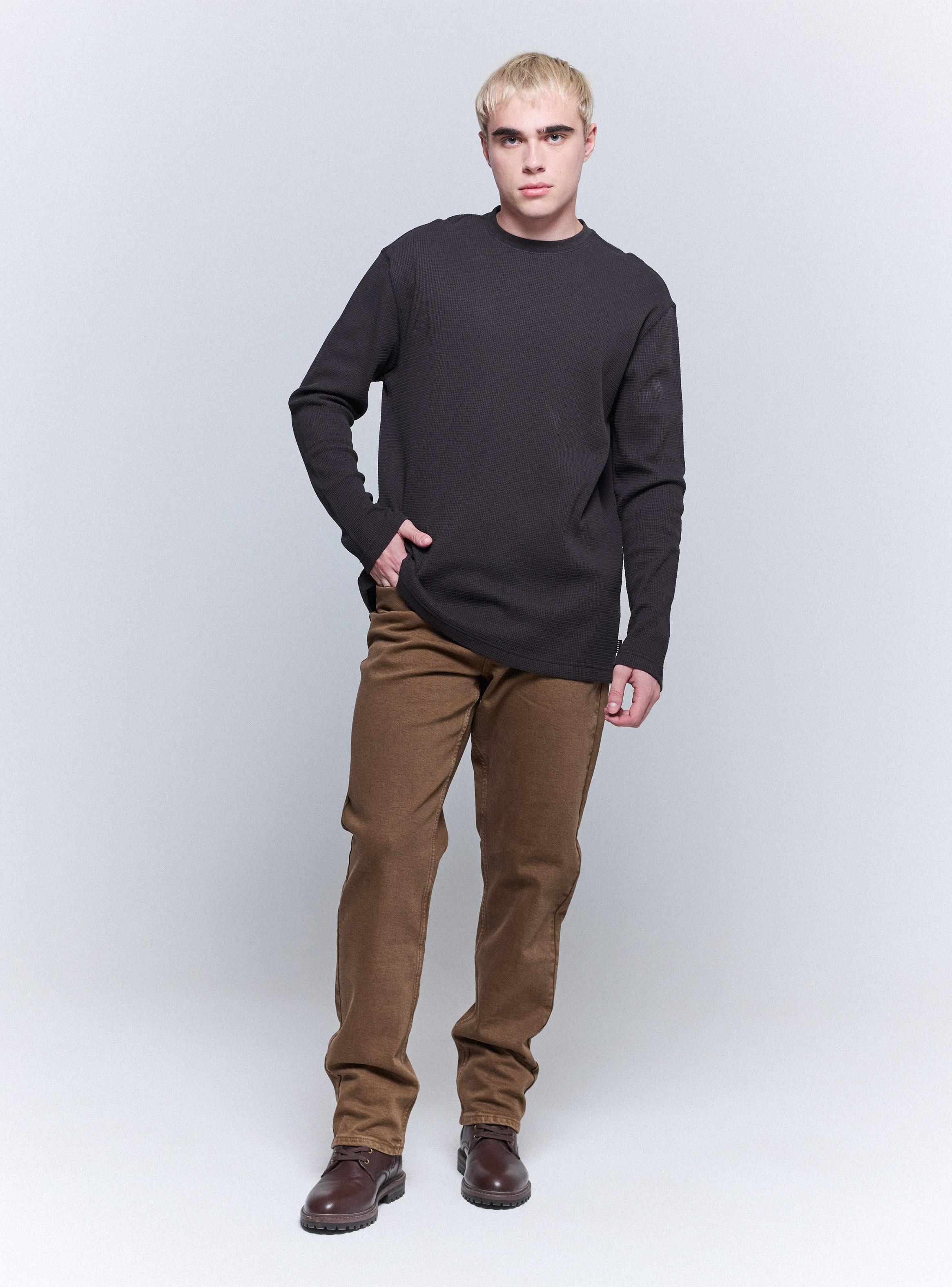 Polera Textura Manga Larga-4