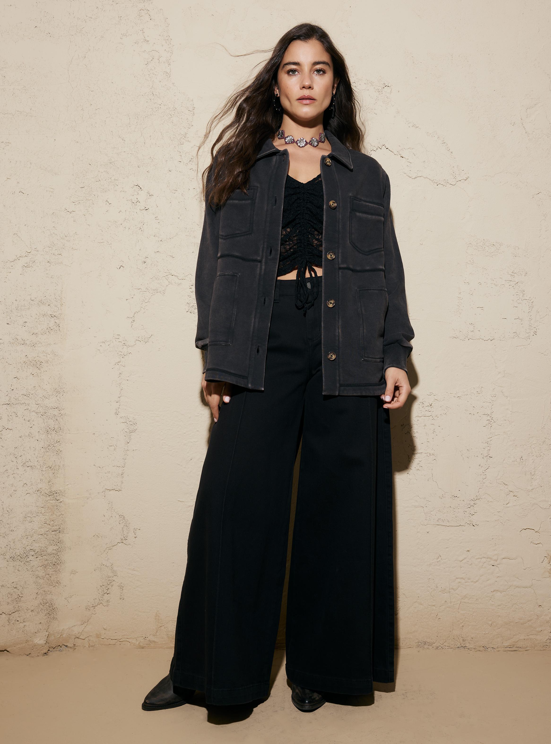 Polar Sobrecamisa Elasticada con Efecto Desgastado-4