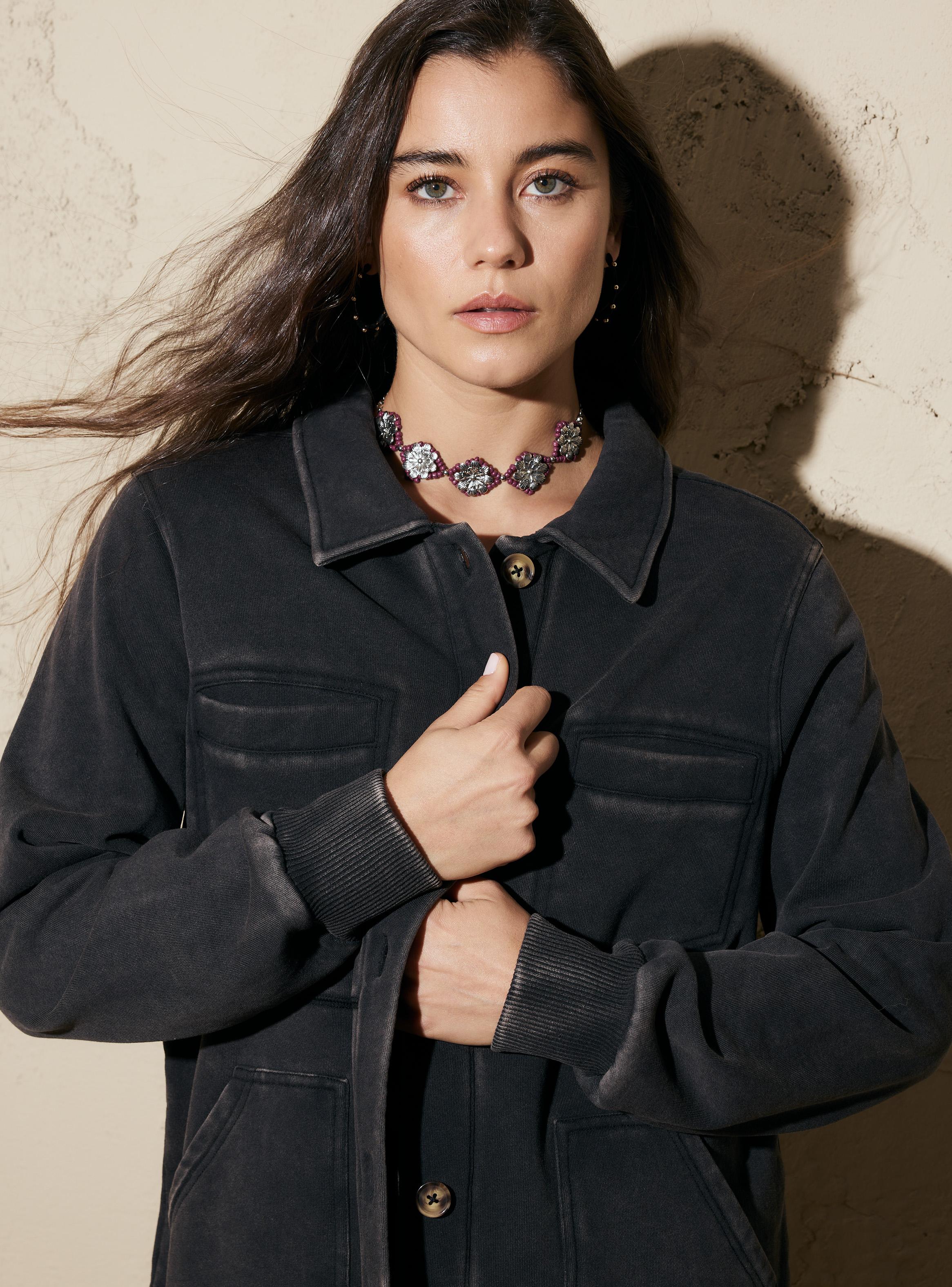 Polar Sobrecamisa Elasticada con Efecto Desgastado-2