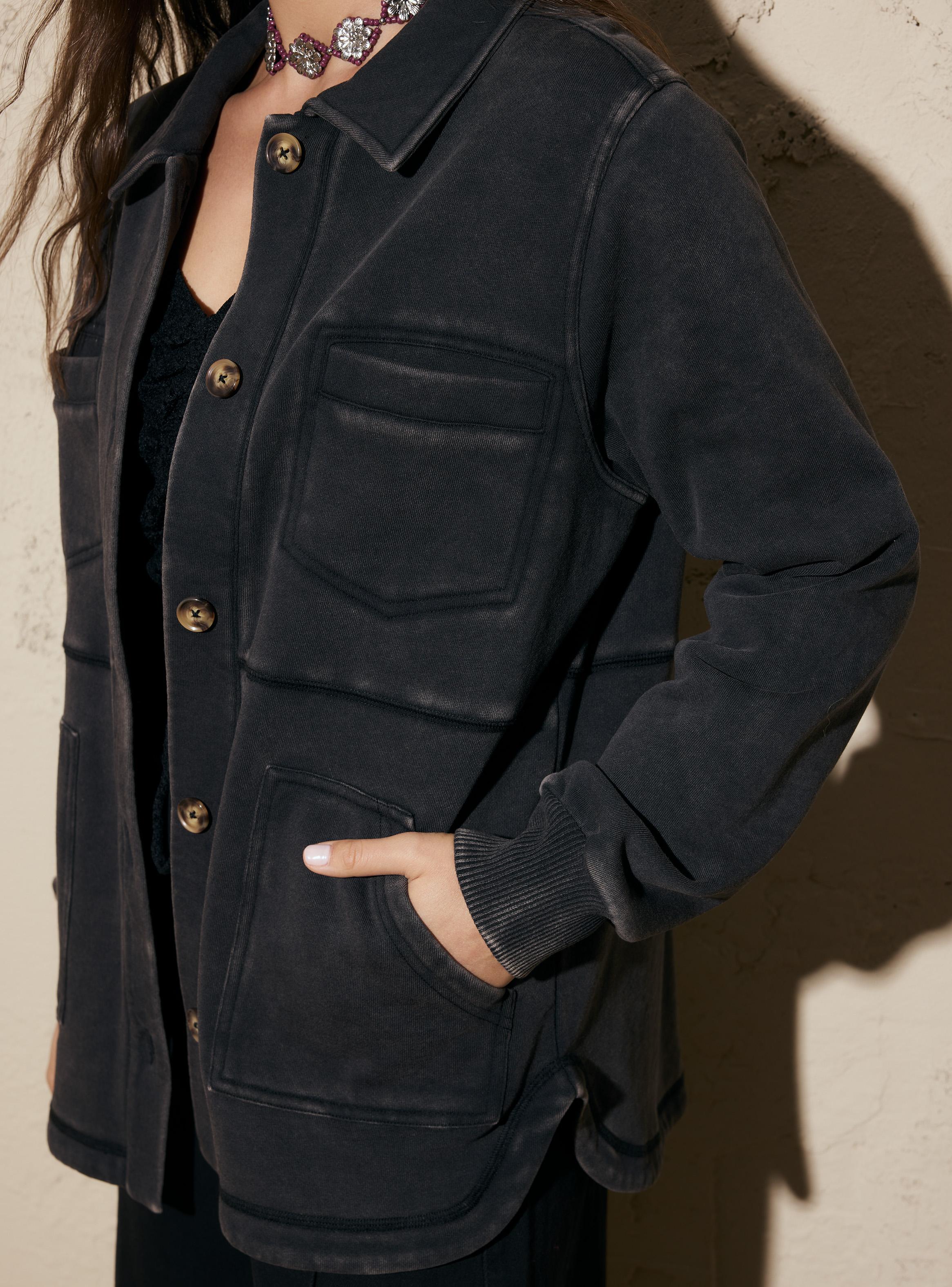 Polar Sobrecamisa Elasticada con Efecto Desgastado-3