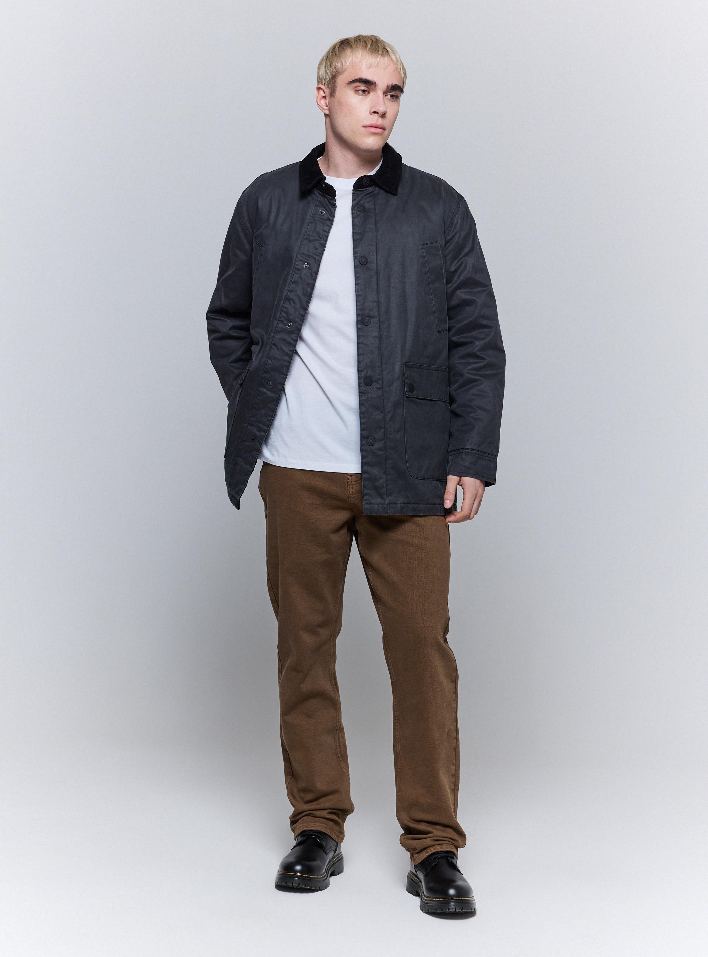 Chaqueta Encerada Cuello Cotelé-4