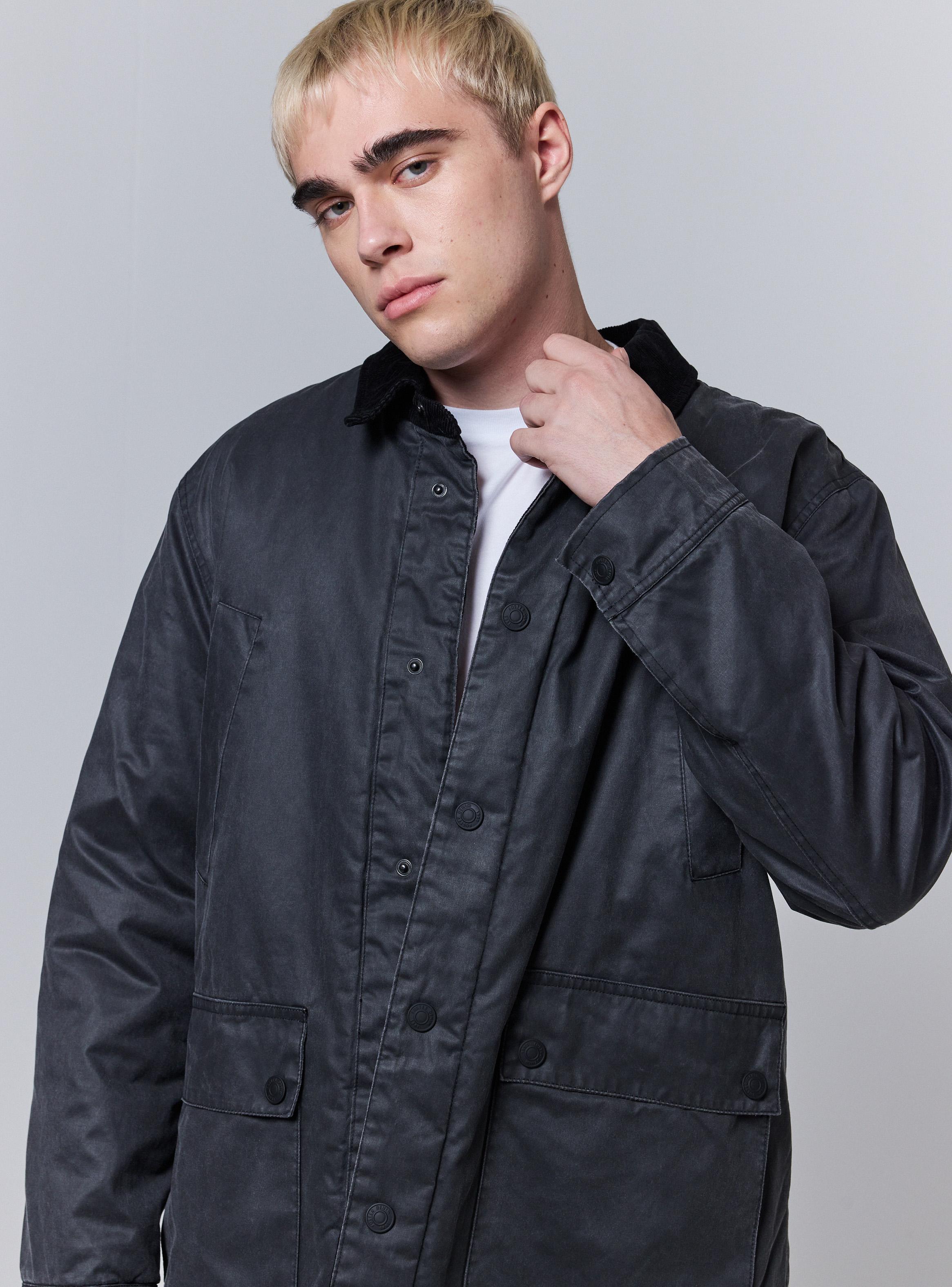 Chaqueta Encerada Cuello Cotelé-2