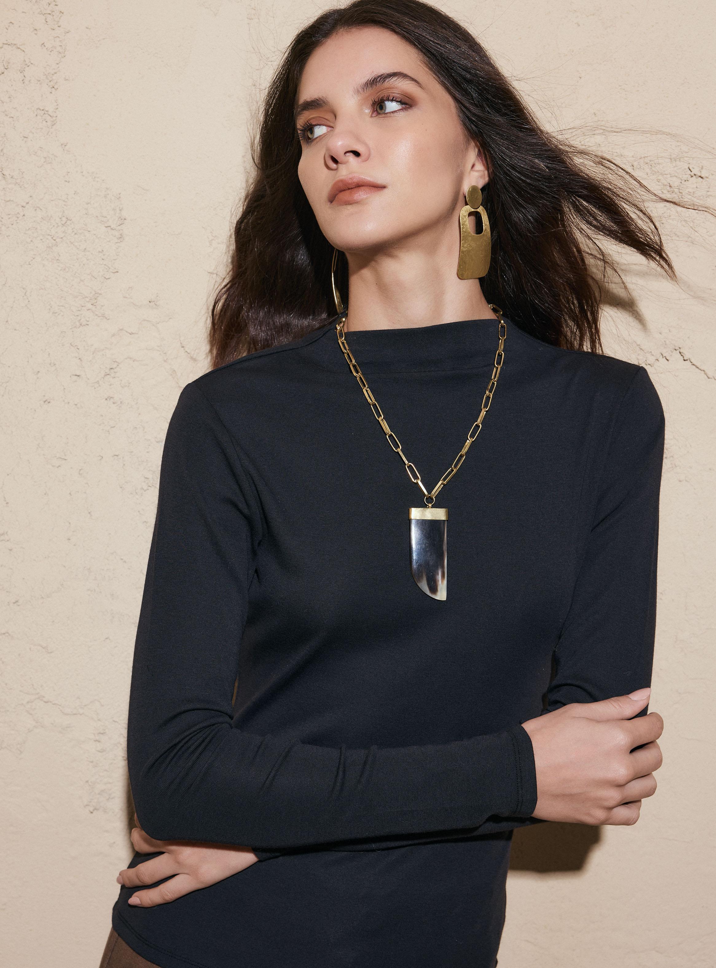 Polera Básica Cuell Alto Manga Larga-2