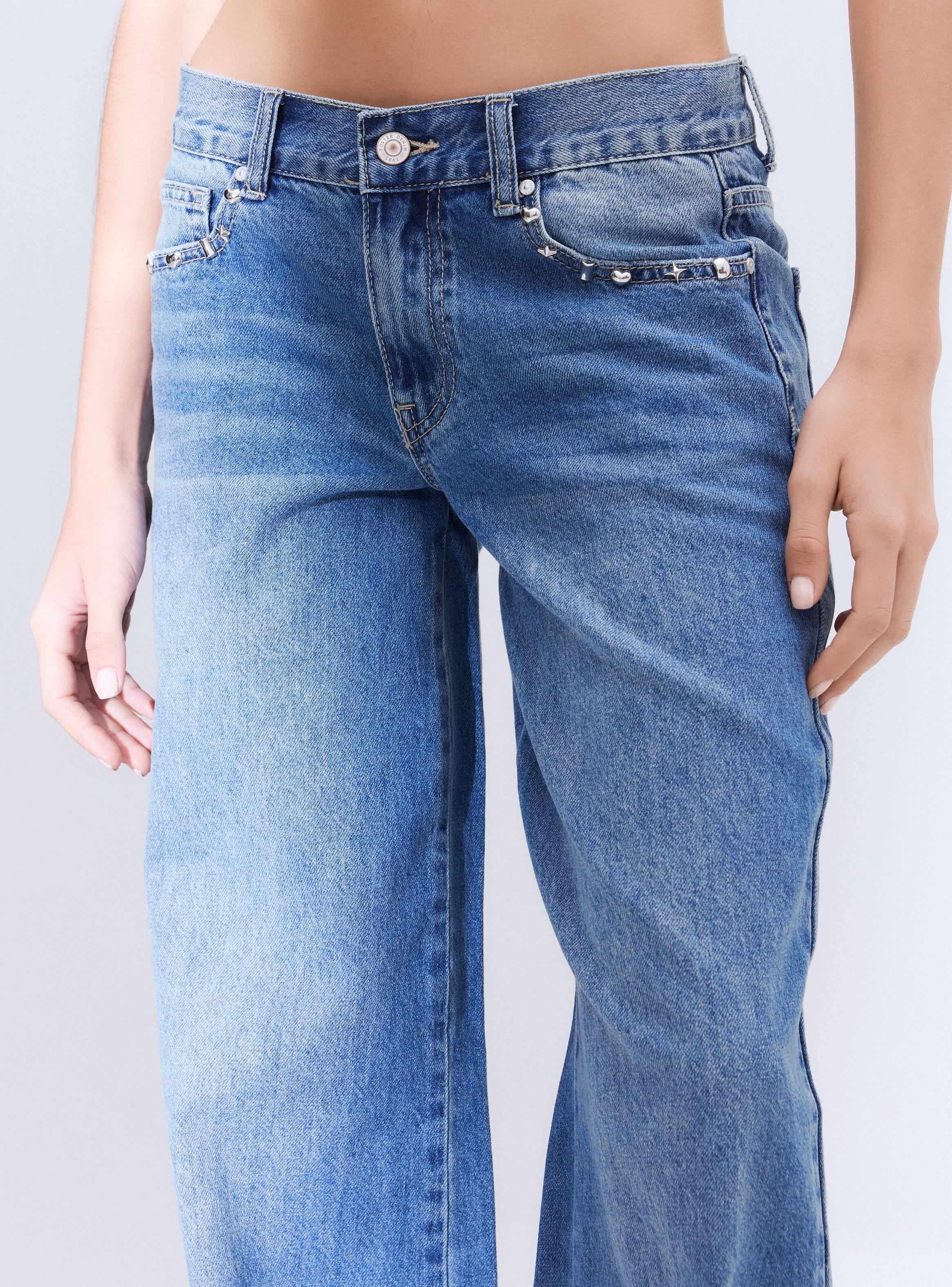 Jeans Wide Leg Tachas-2