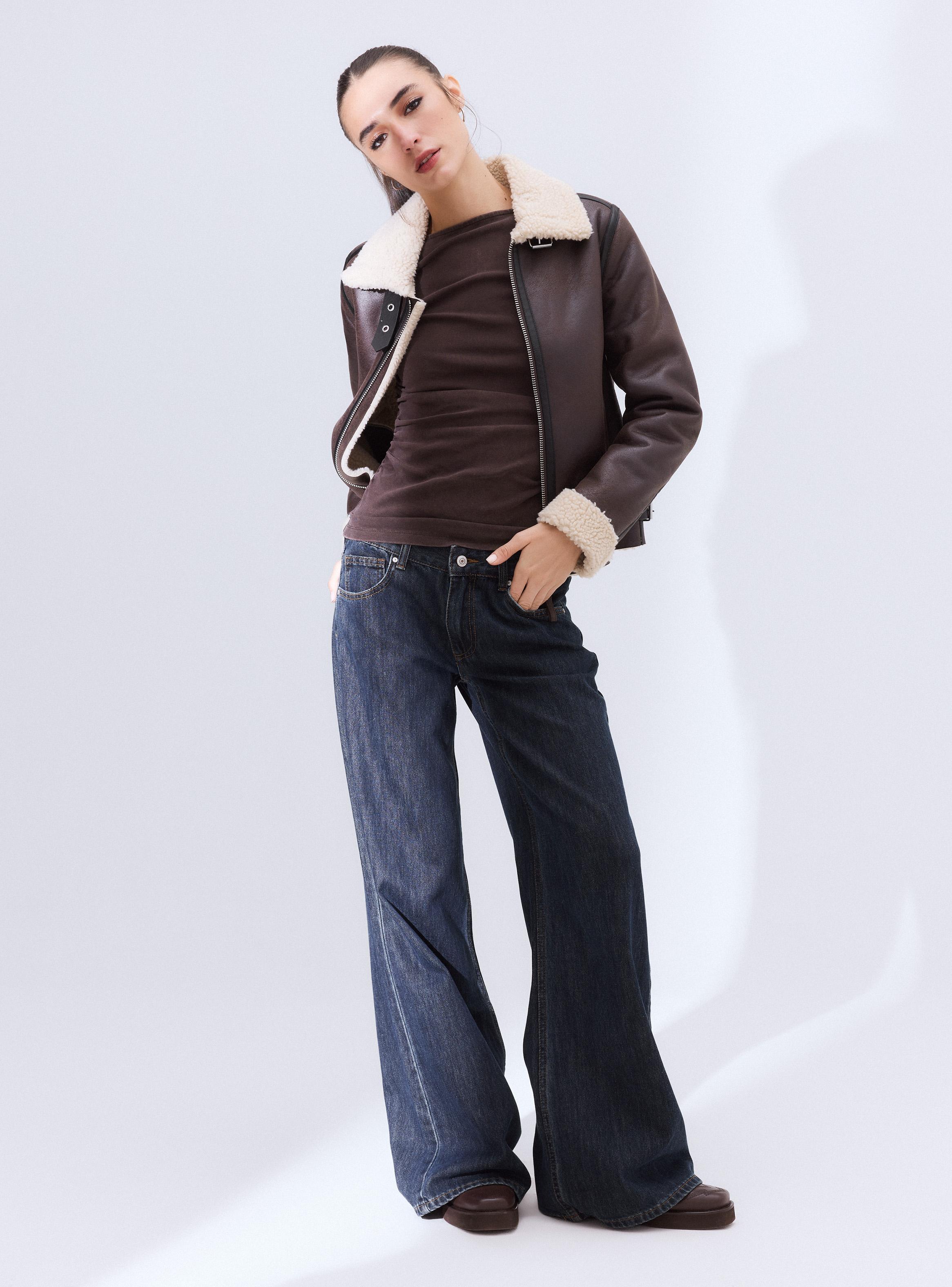 Jeans Wide Leg Low Rise-4