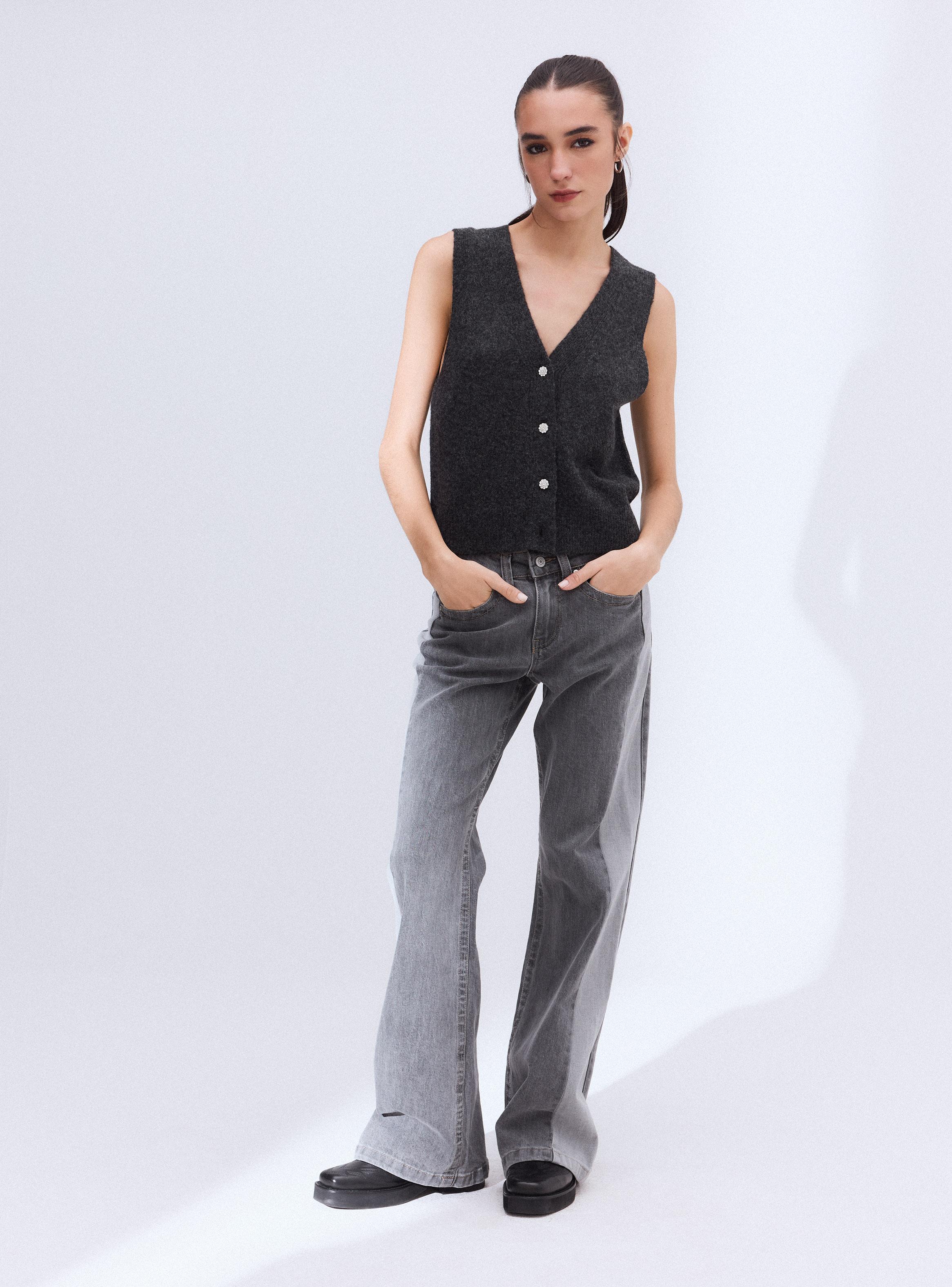 Chaleco sin Mangas Botones-4