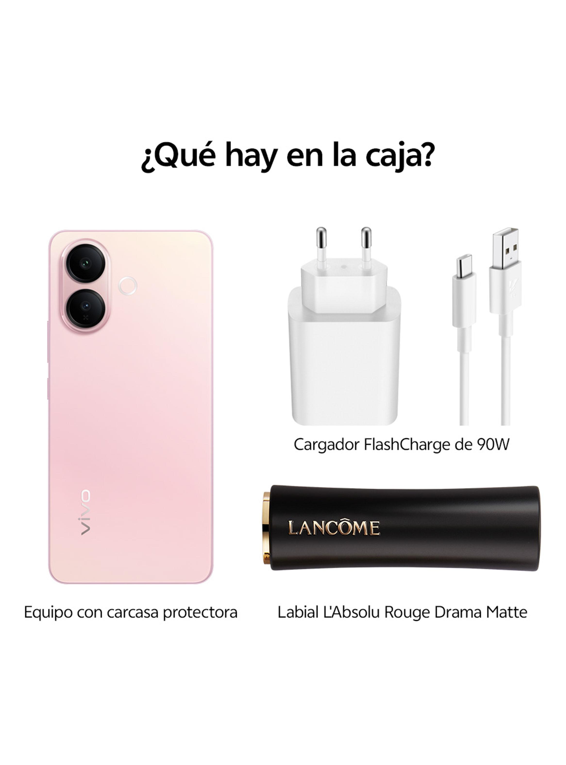Smartphone V60 Lite 5G 256GB 6.67'' Pink Liberado + Labial Lancome L'Absolu Rouge Drama Matte-5