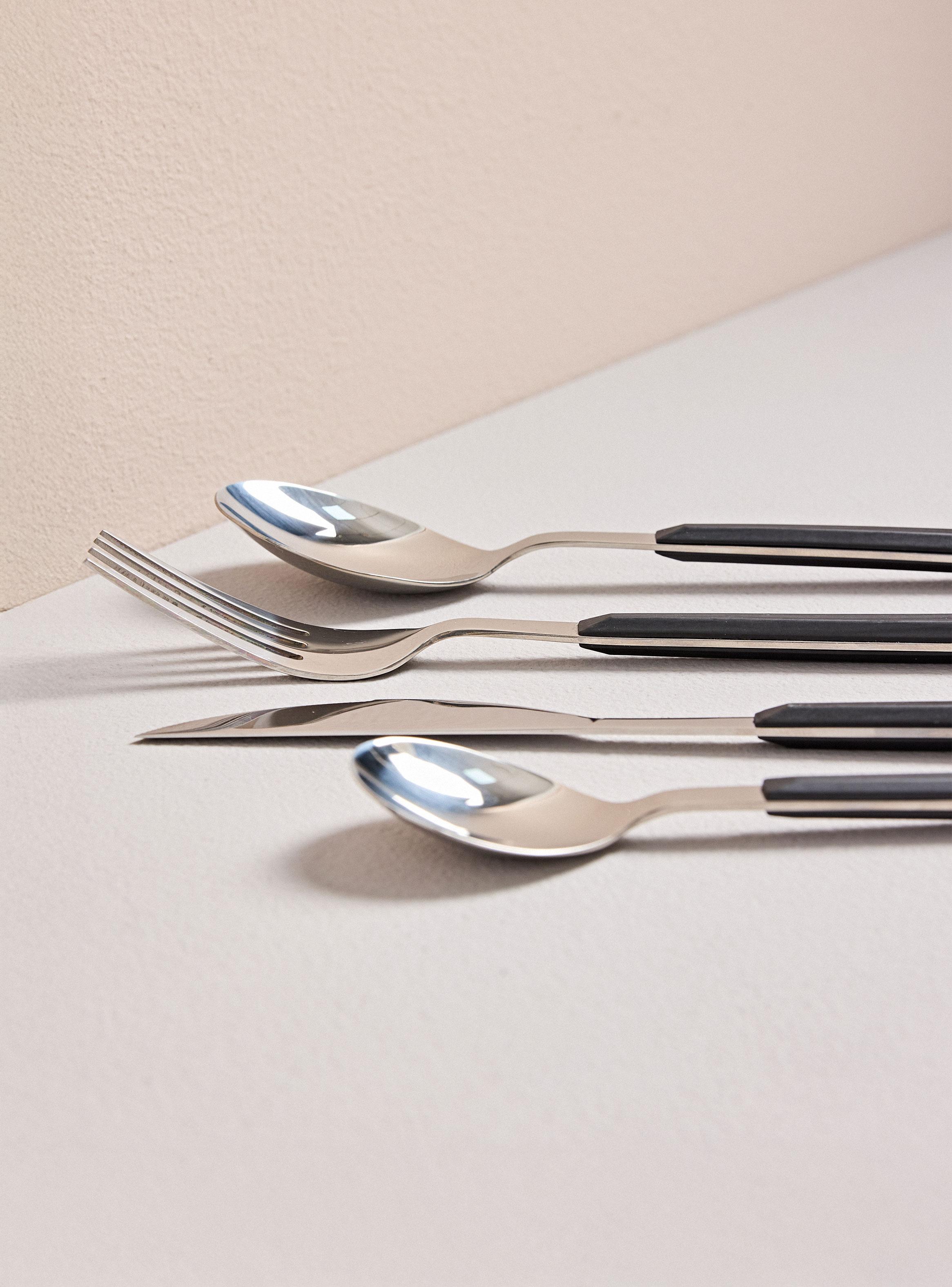 Set de Cubiertos 24 Piezas Wabi Sabi Negro-2