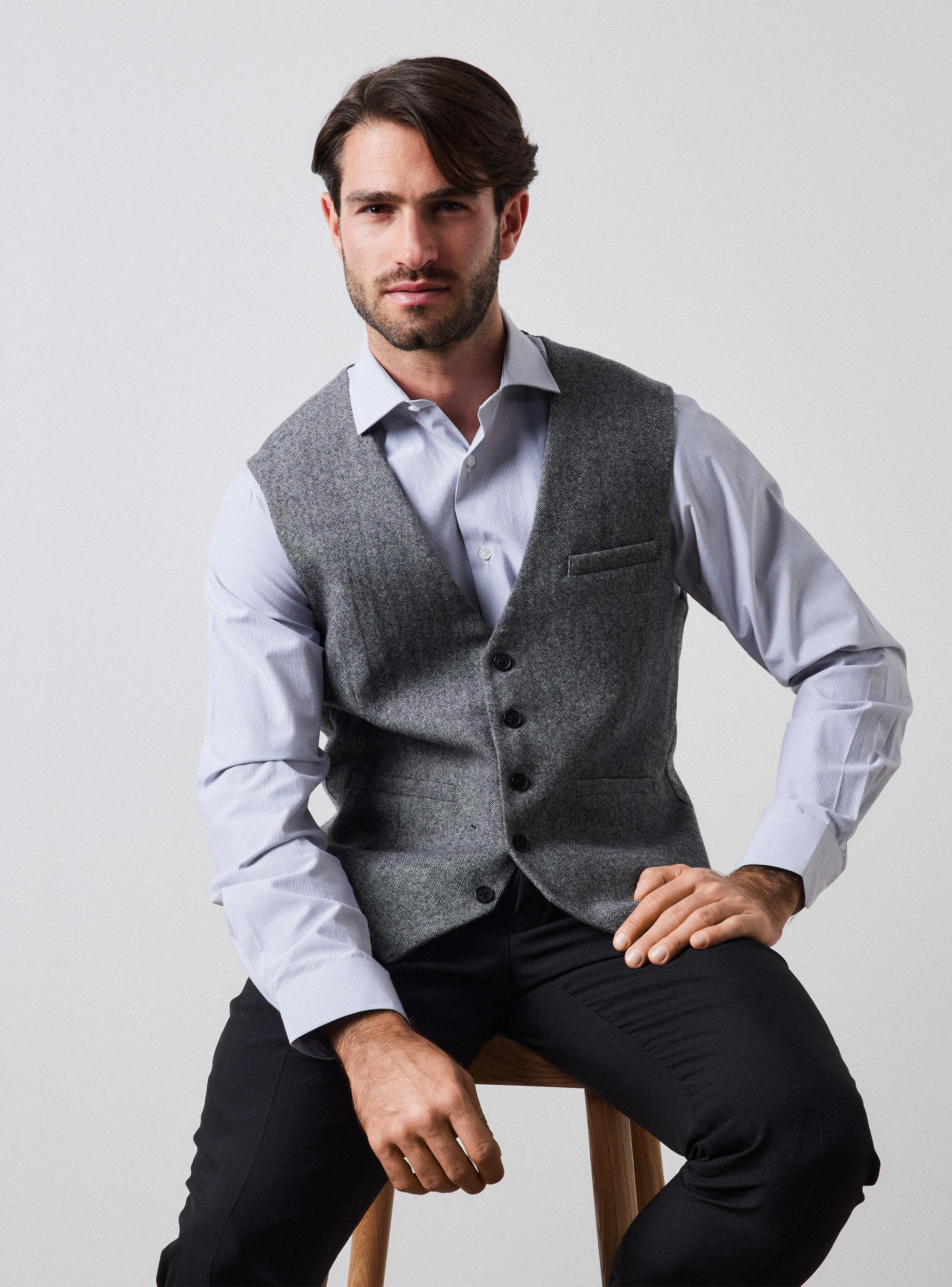 Chaleco Tweed Texturado-0