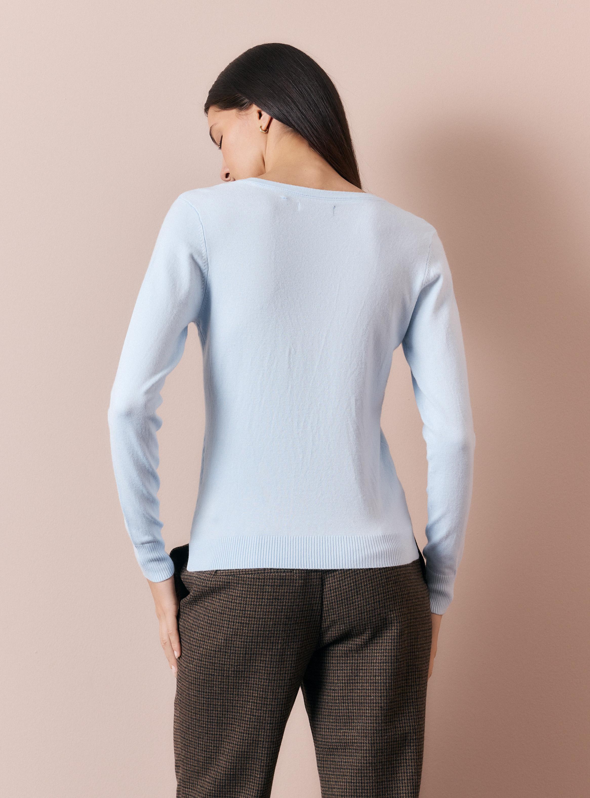 Sweater Básico Neutro Cuello V-1