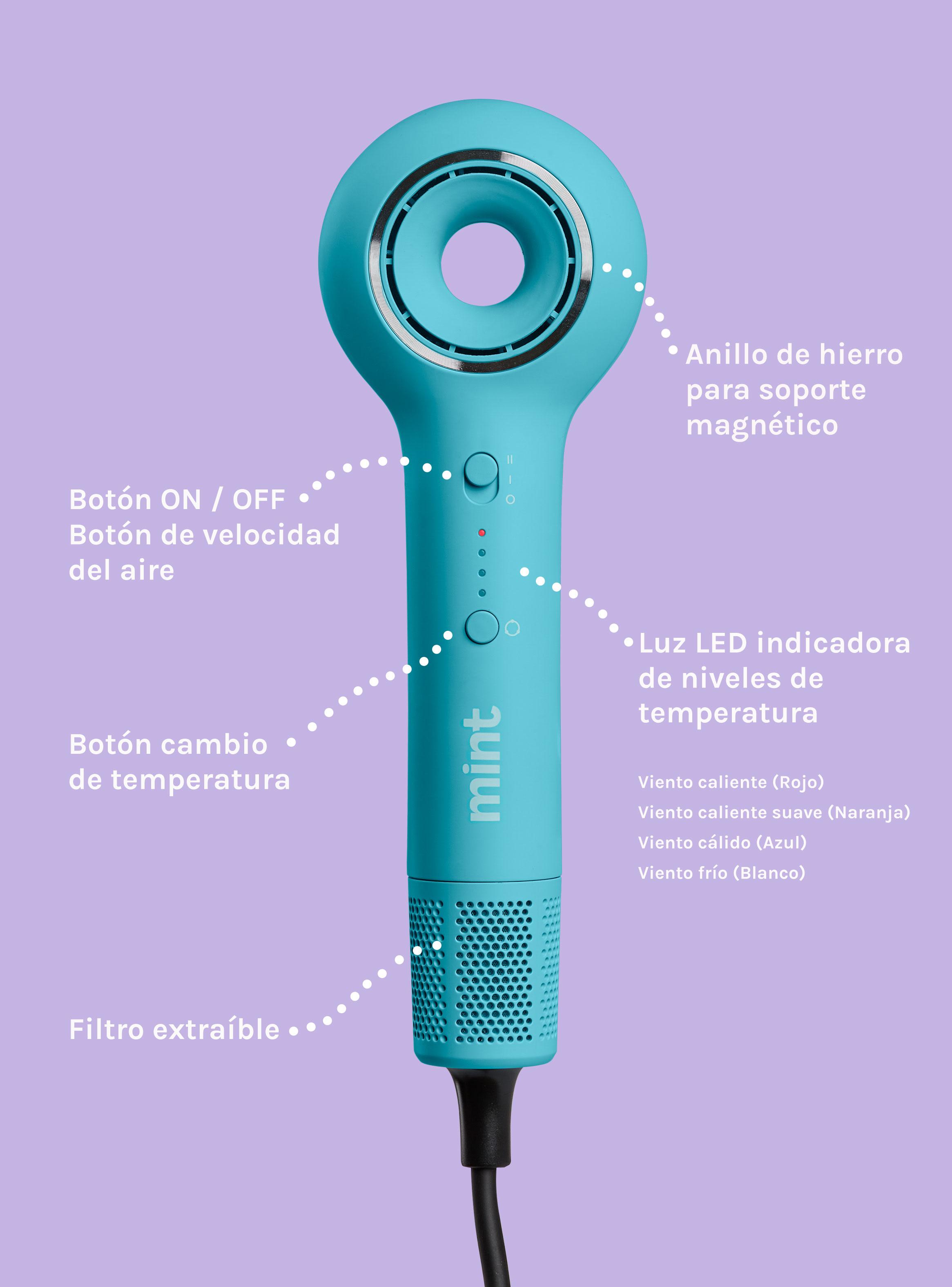 Secador de Pelo Magnético Loop MHR-026 Celeste-2