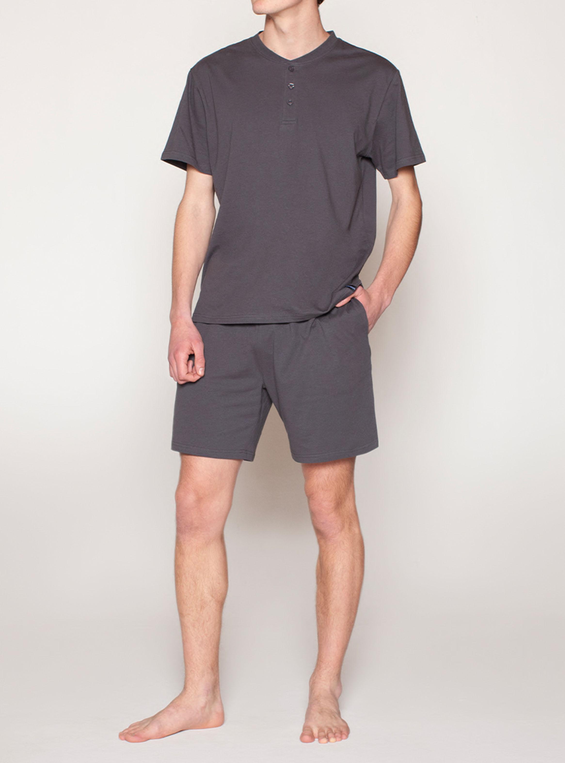 Pijama Algodón Corta Unicolor Lisa-2