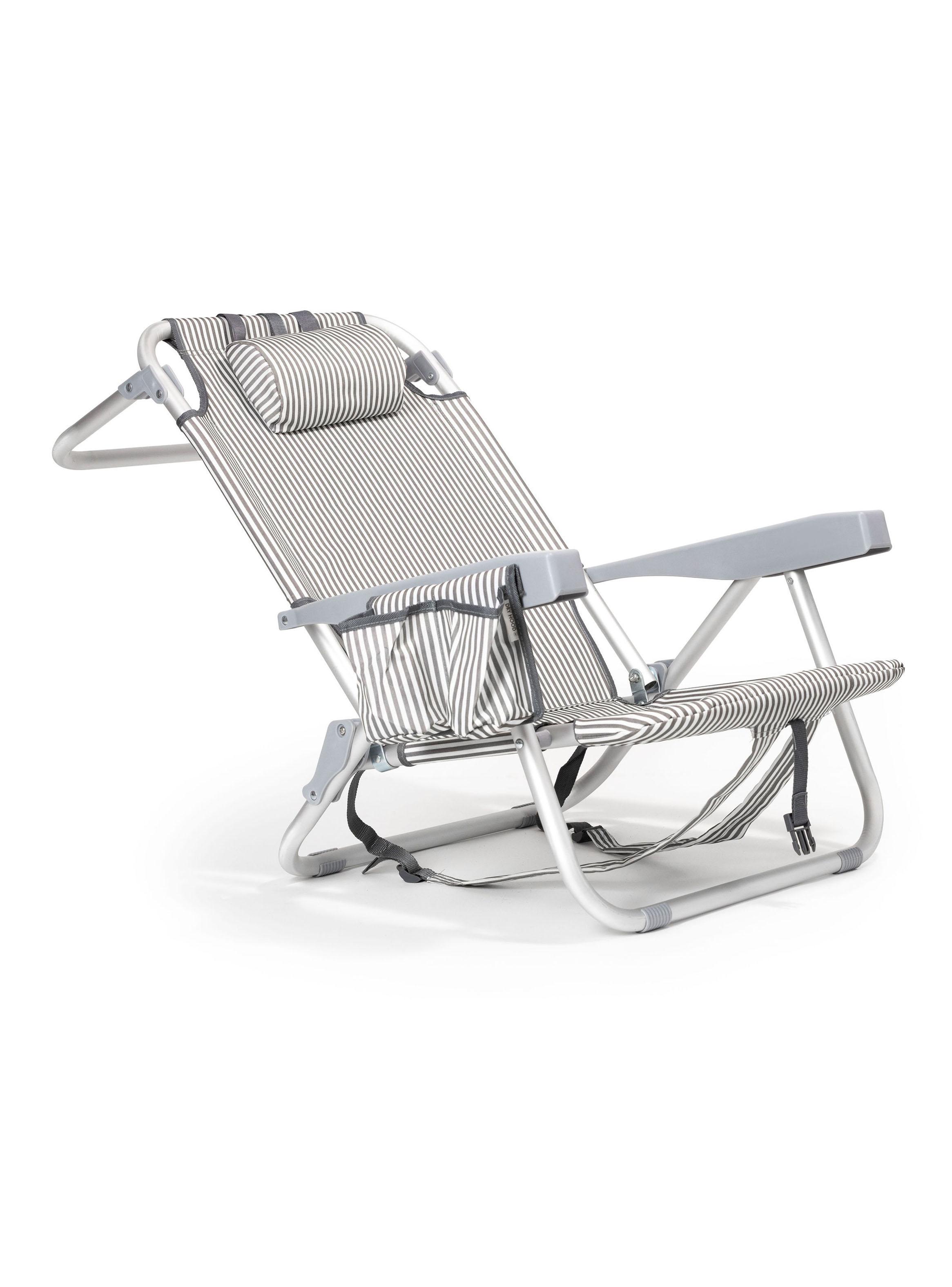 Silla de Playa Traveler Lineas Gris-2