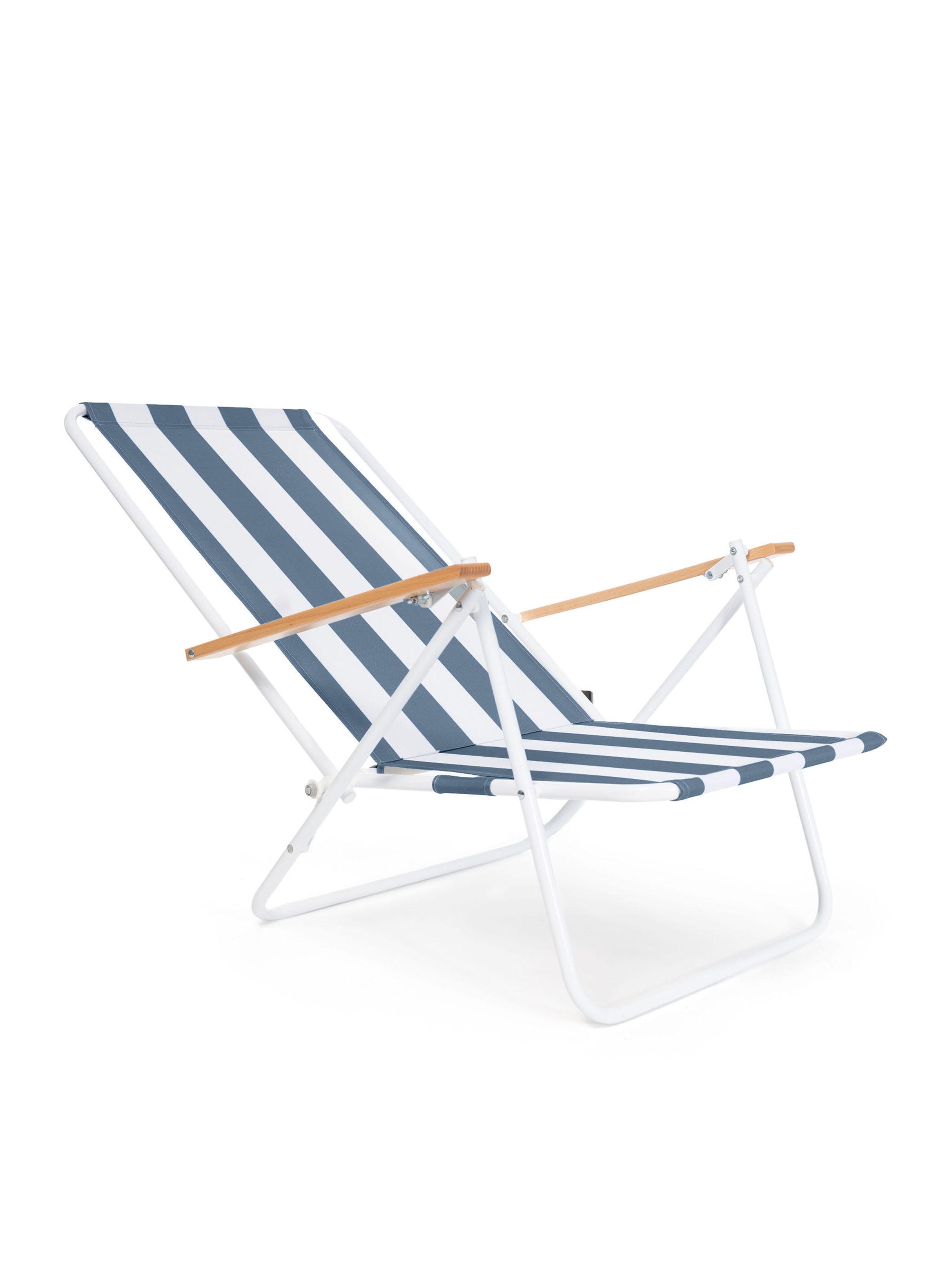 Silla de Playa Confort Azul Líneas-2