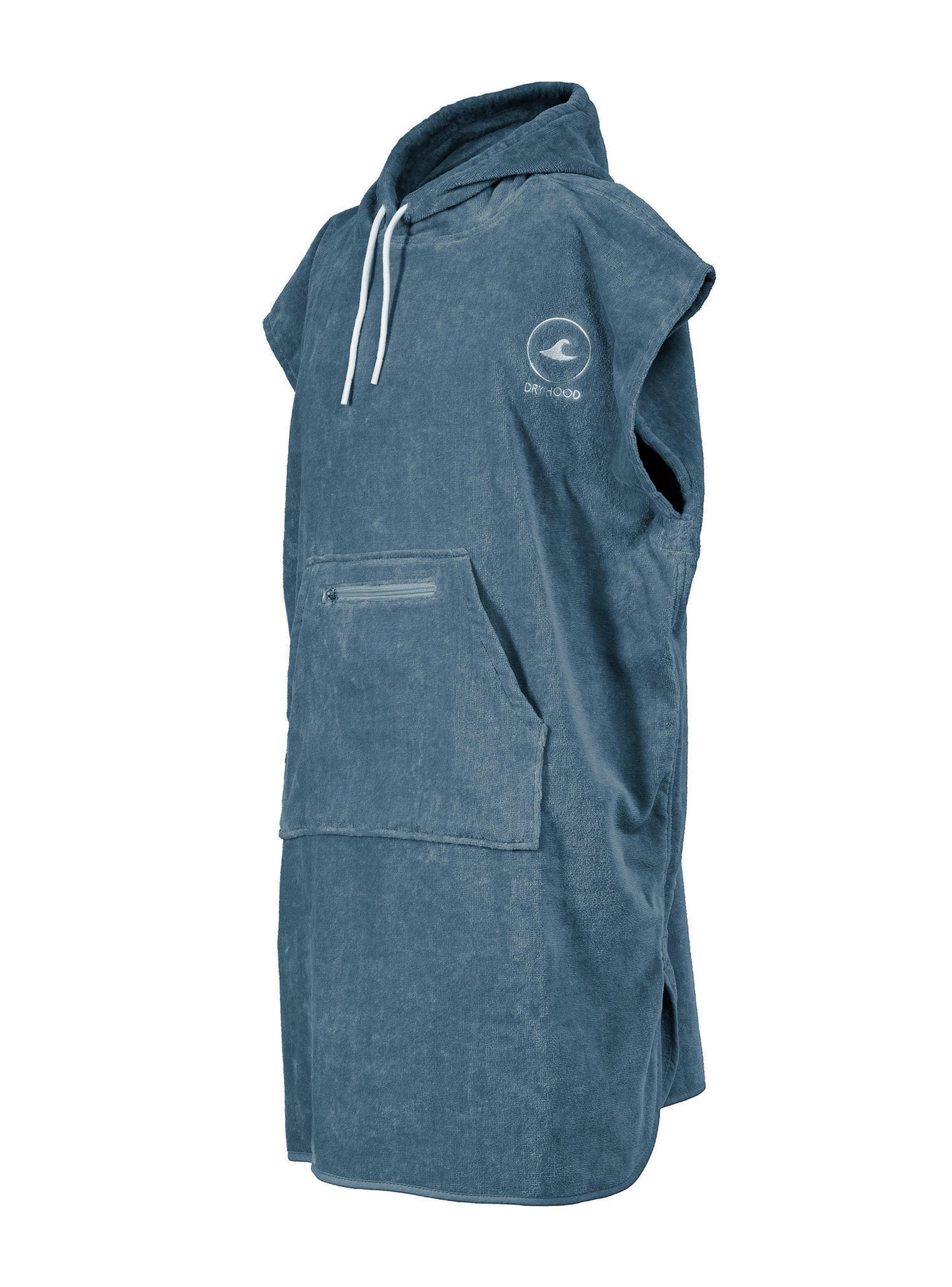 Poncho Toalla Classic Azul L Algodón-2