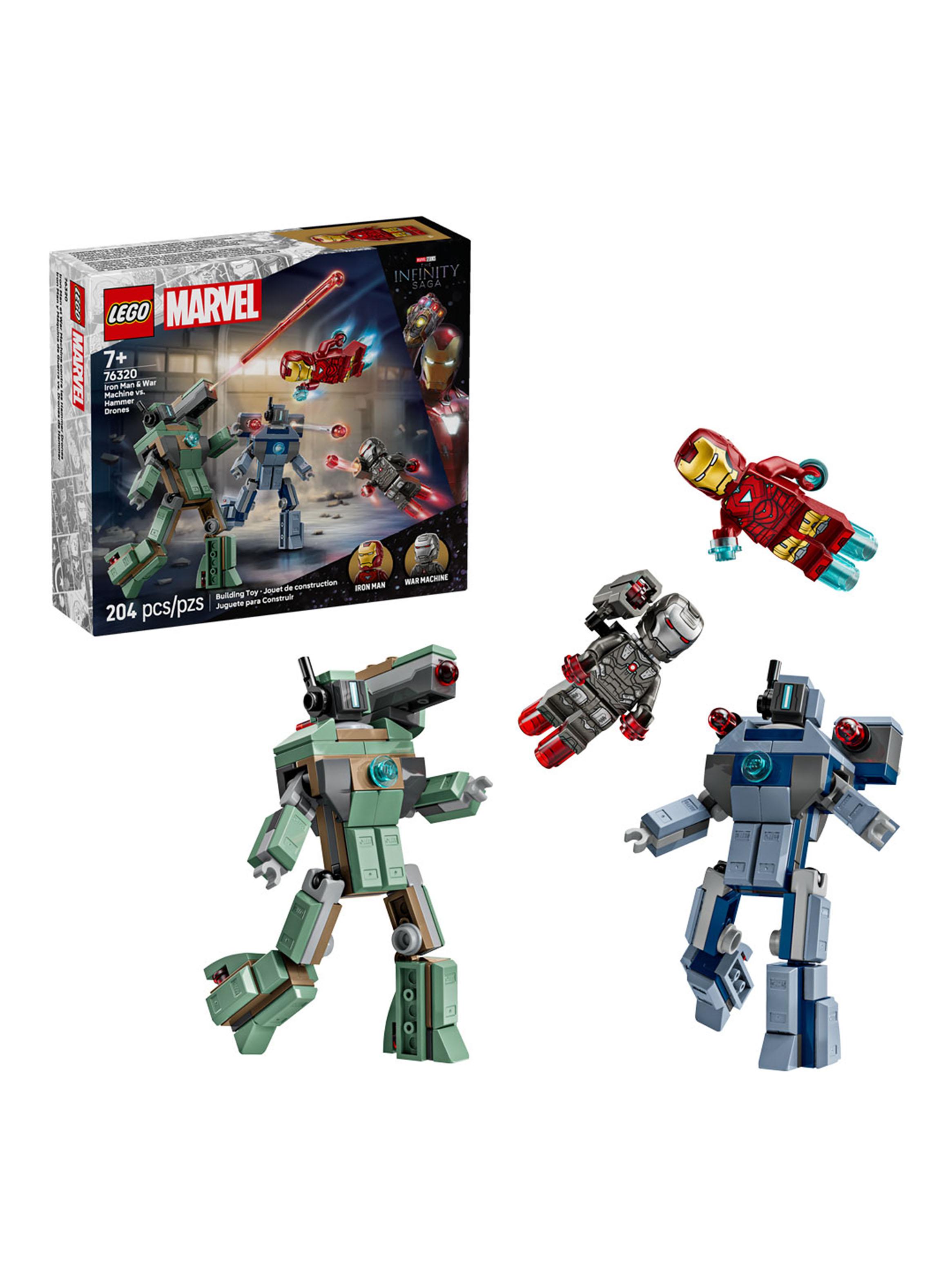 Lego Iron Man y Máquina de Guerra Vs Drones de Hammer Super Heroes-3