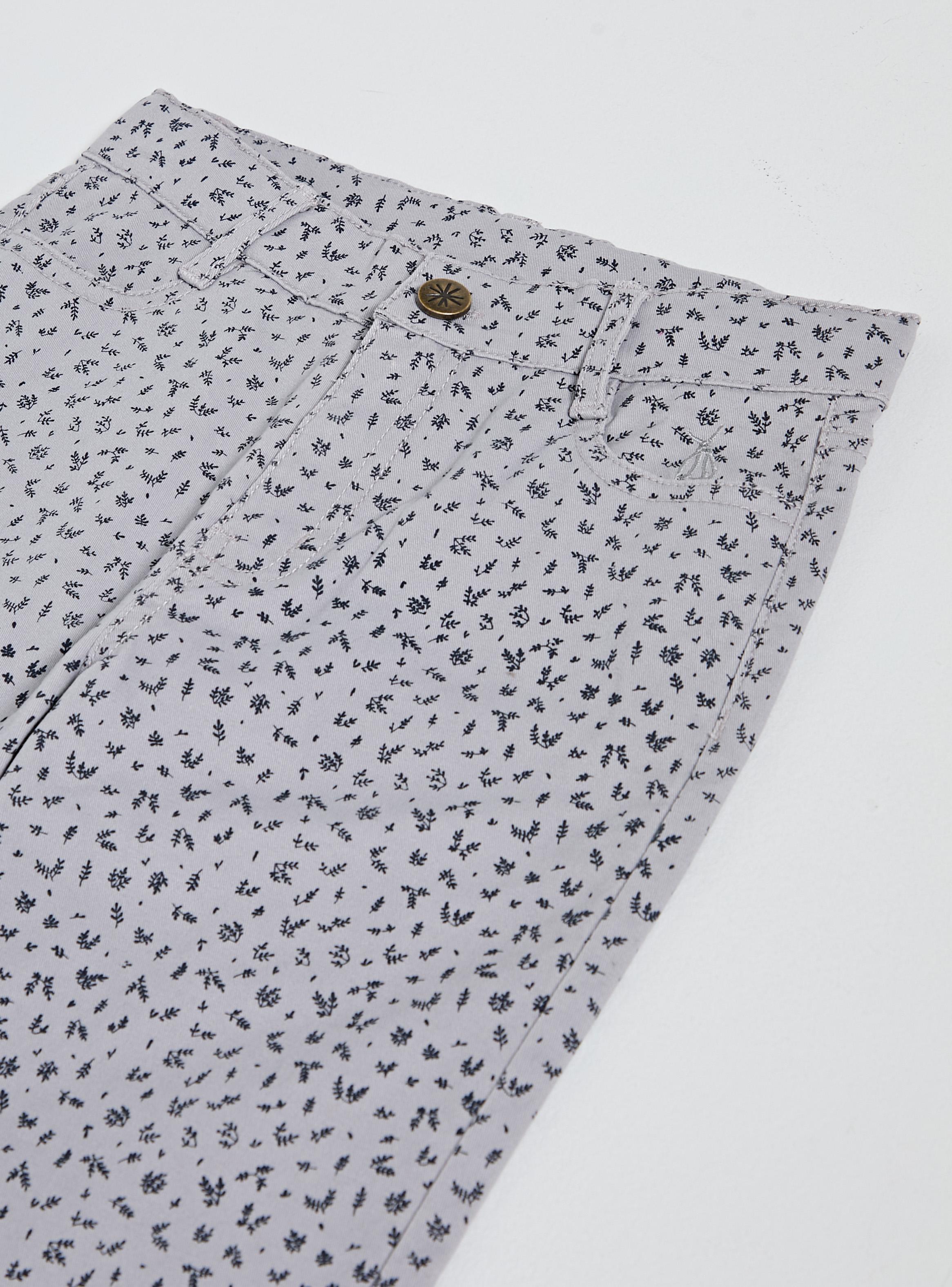 Pantalón Mini Estampado Hojas-2