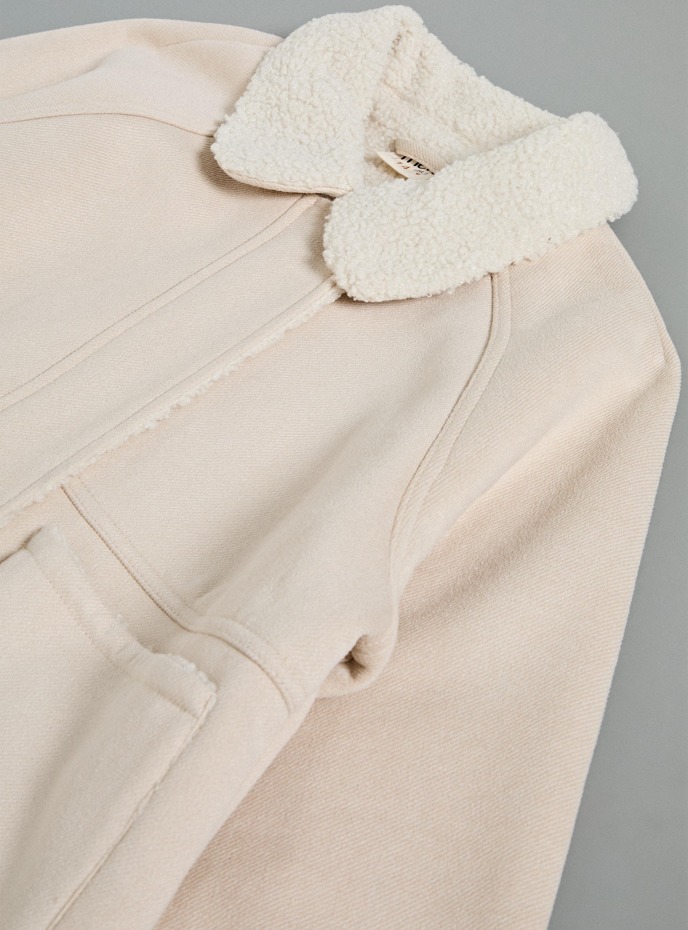 Chaqueta Tipo Abrigo Corto con Manga Raglán-2