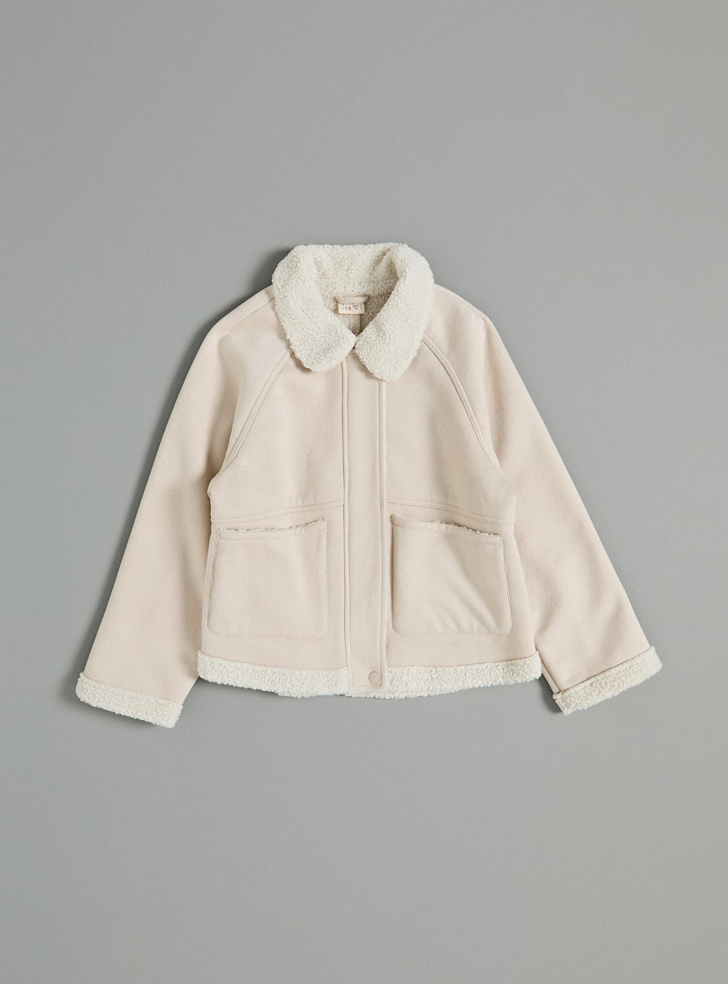Chaqueta Tipo Abrigo Corto con Manga Raglán-1