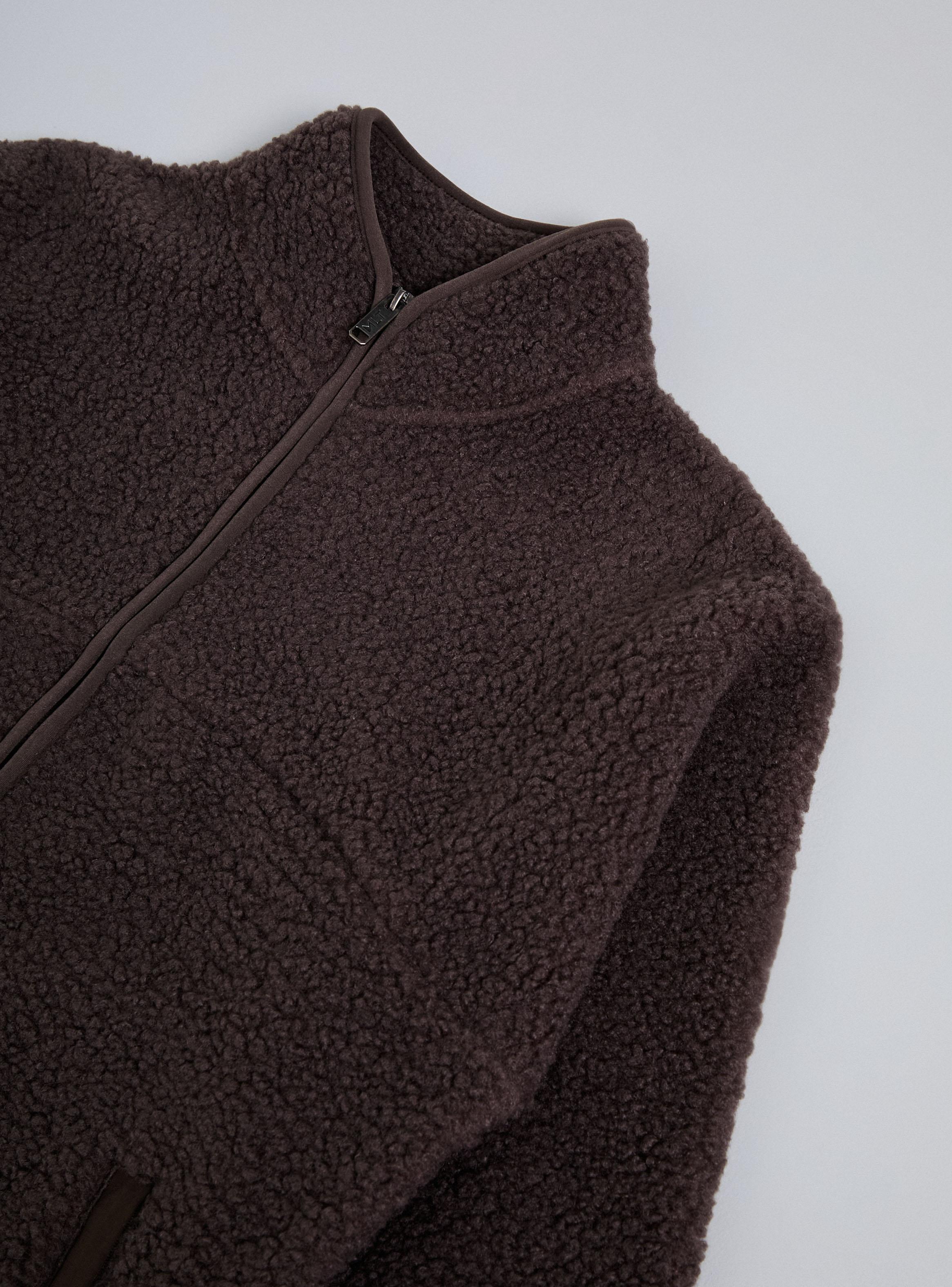 Chaqueta Sherpa Full Zipper y Bolsillos Laterales-3