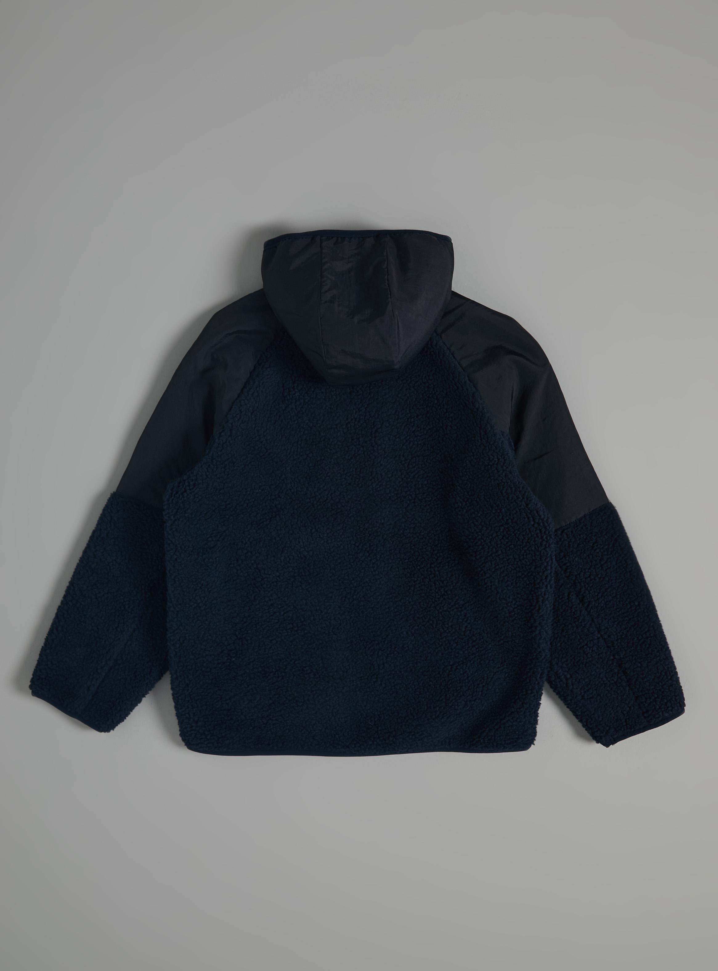 Chaqueta Sherpa con Capucha y Full Zipper Contraste Tela-2